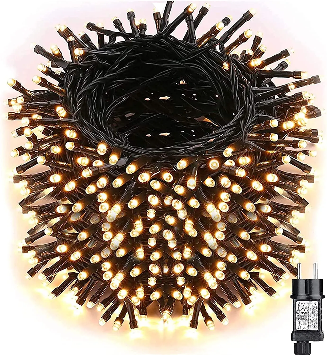 Halloween Luci Arancia+Viola - NEXVIN 25M 200LED Catena Luminosa con 8 Modalità, Funzione Timer e Memoria, Collegabile, Hallowee