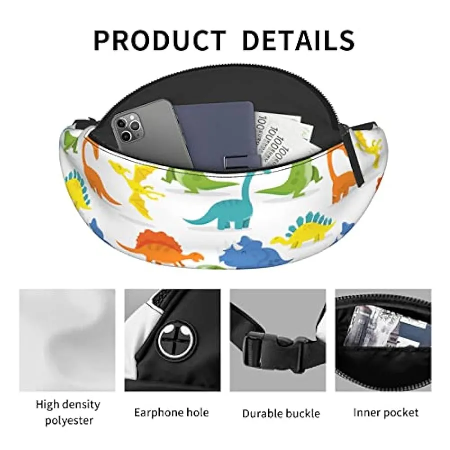 Happy Cartoon Dinosauro Marsupio Sport Marsupio Borsa a tracolla a tracolla per correre Viaggiare Escursionismo 211953313