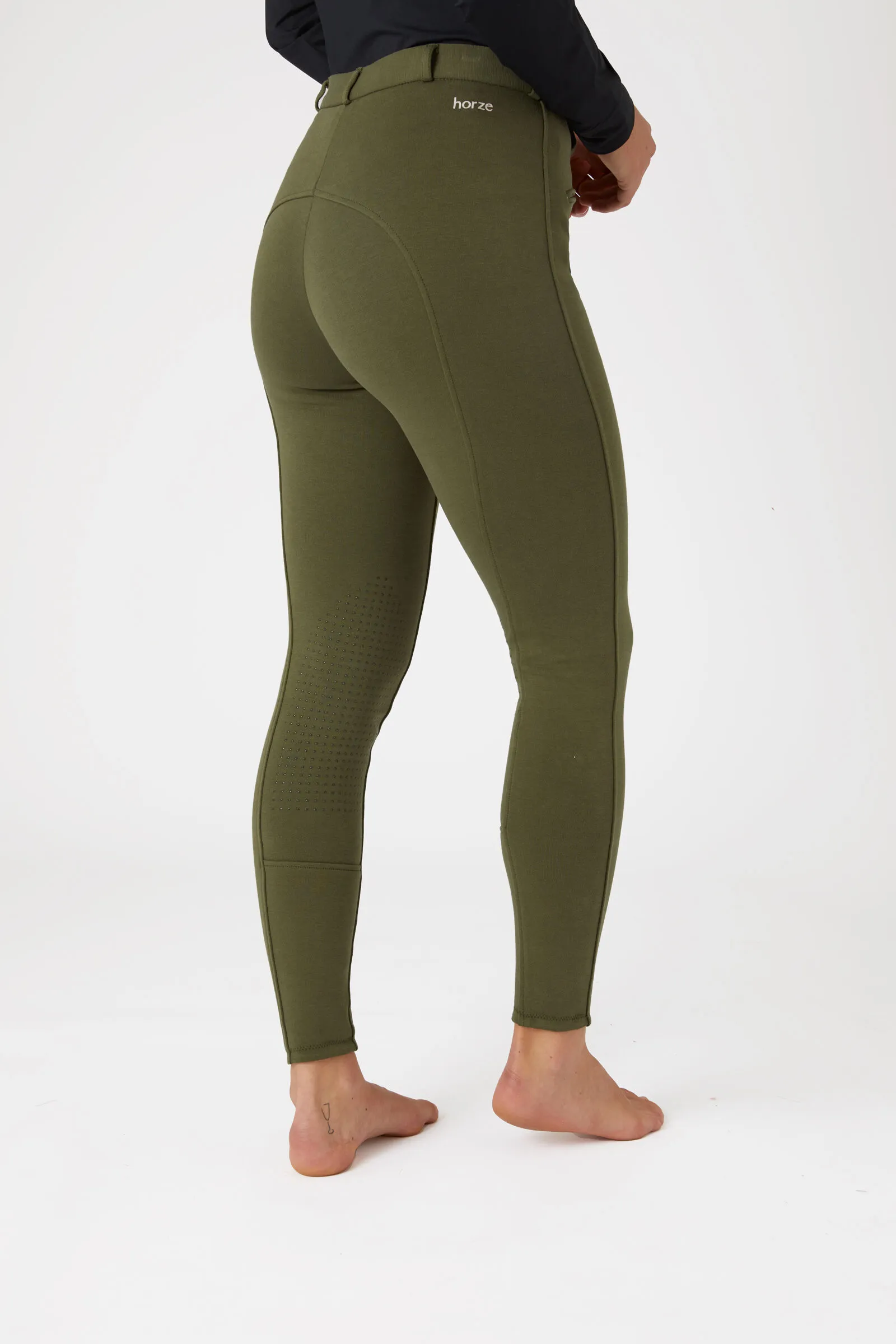 Horze Active Pantaloni da equitazione per donna con grip al ginocchio in silicone