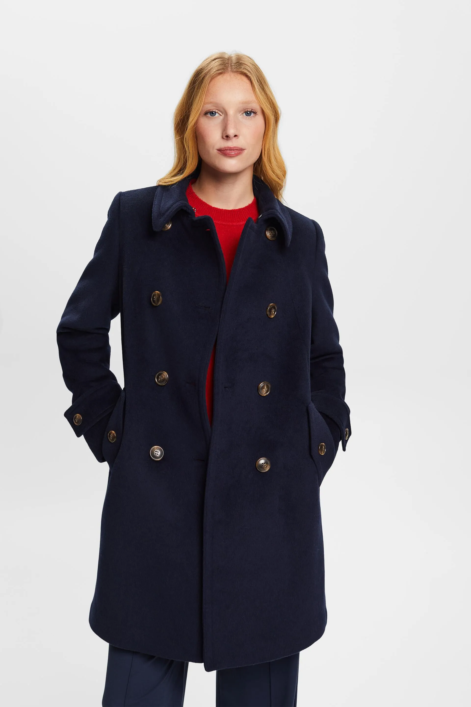 In materiale riciclato: Cappotto con lana
