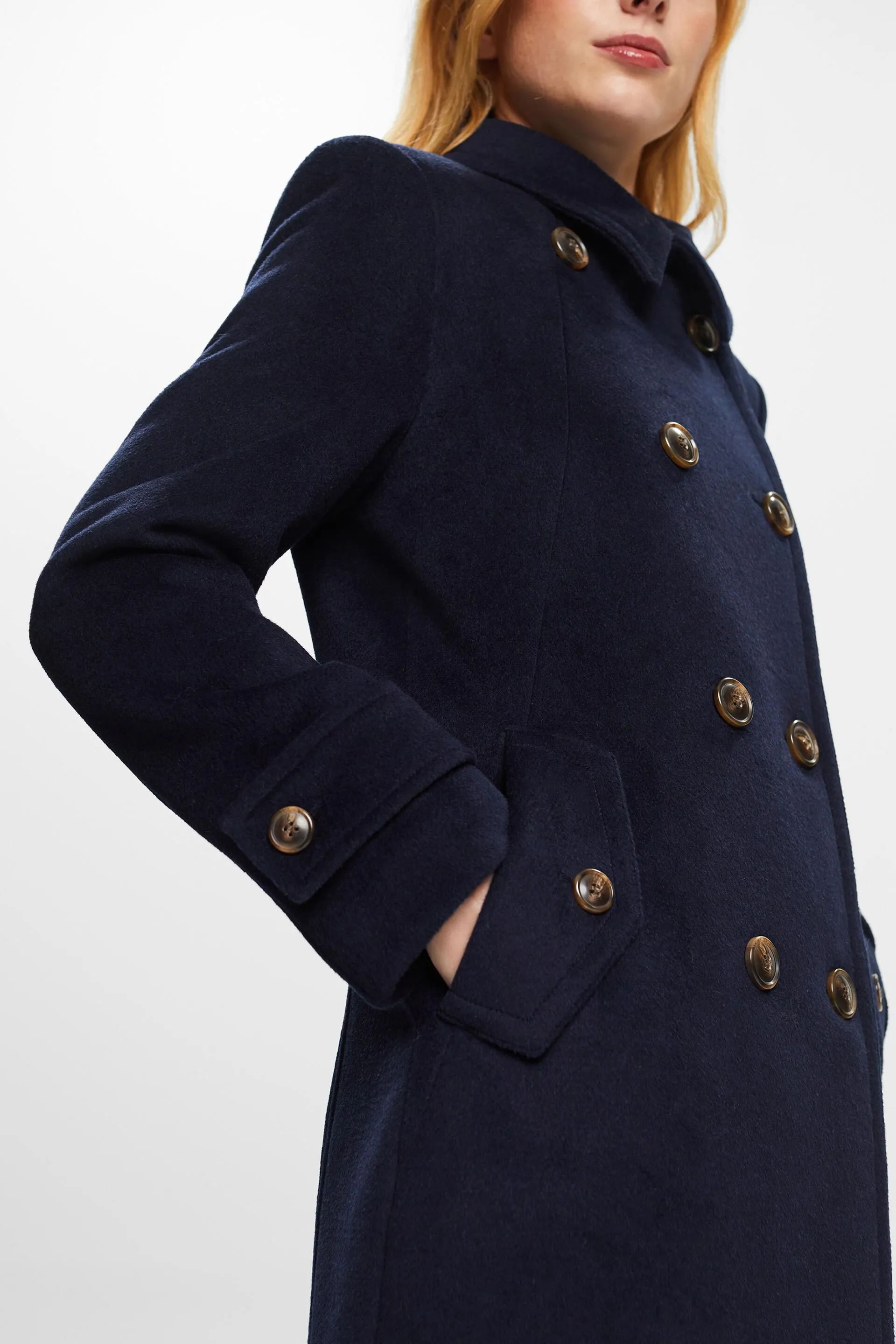 In materiale riciclato: Cappotto con lana