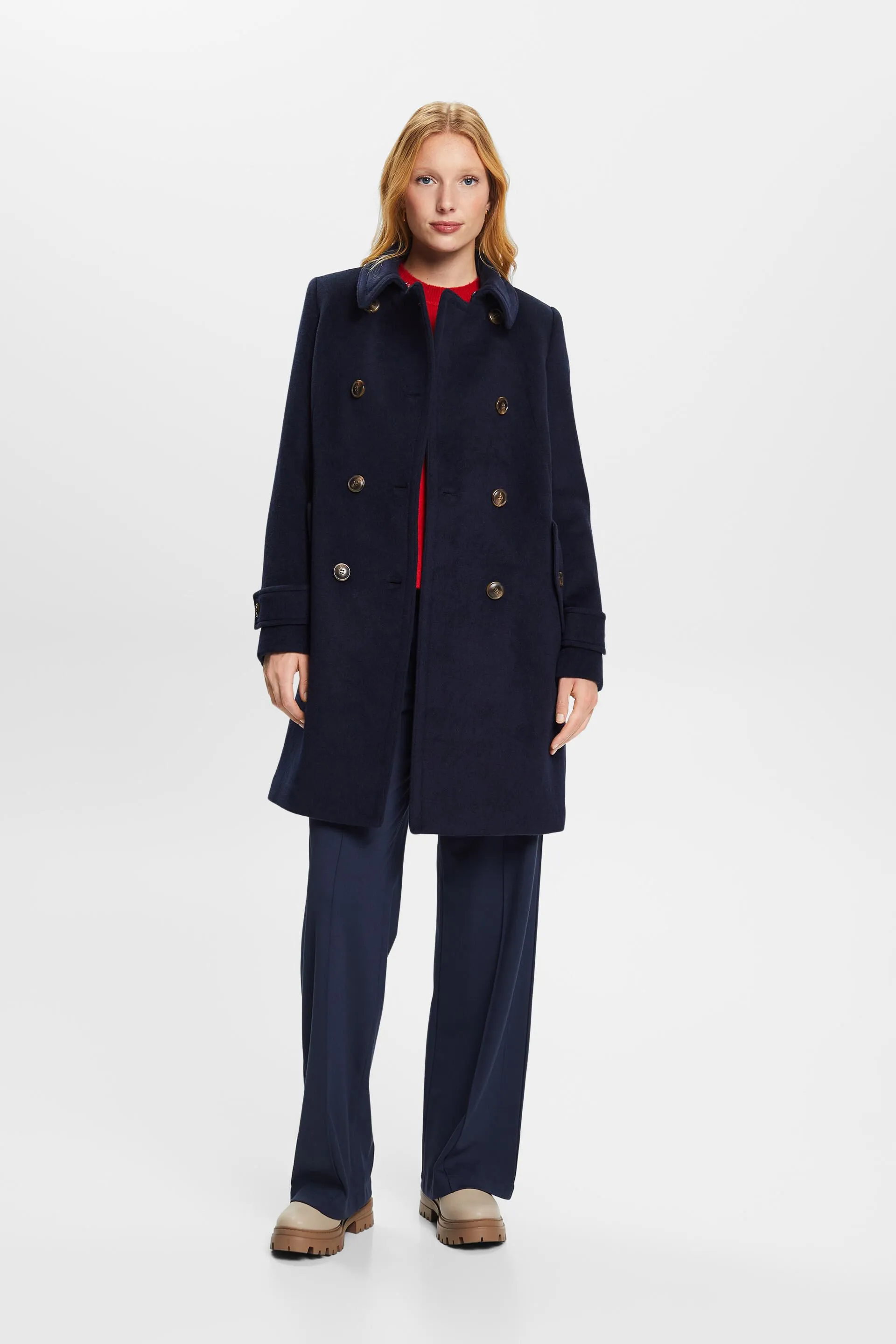 In materiale riciclato: Cappotto con lana