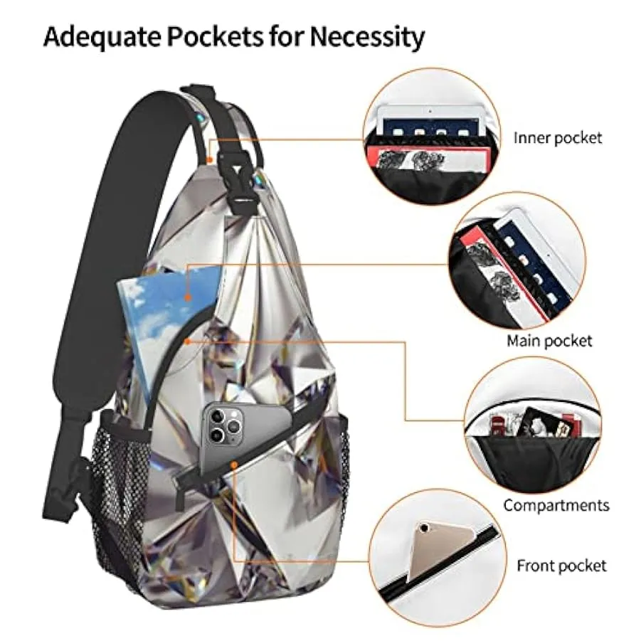 IUBBKI Zaino a tracolla Daypack Borsa a tracolla grande con portabottiglie per uomo Donna Palestra Viaggio Escursionismo Borse p