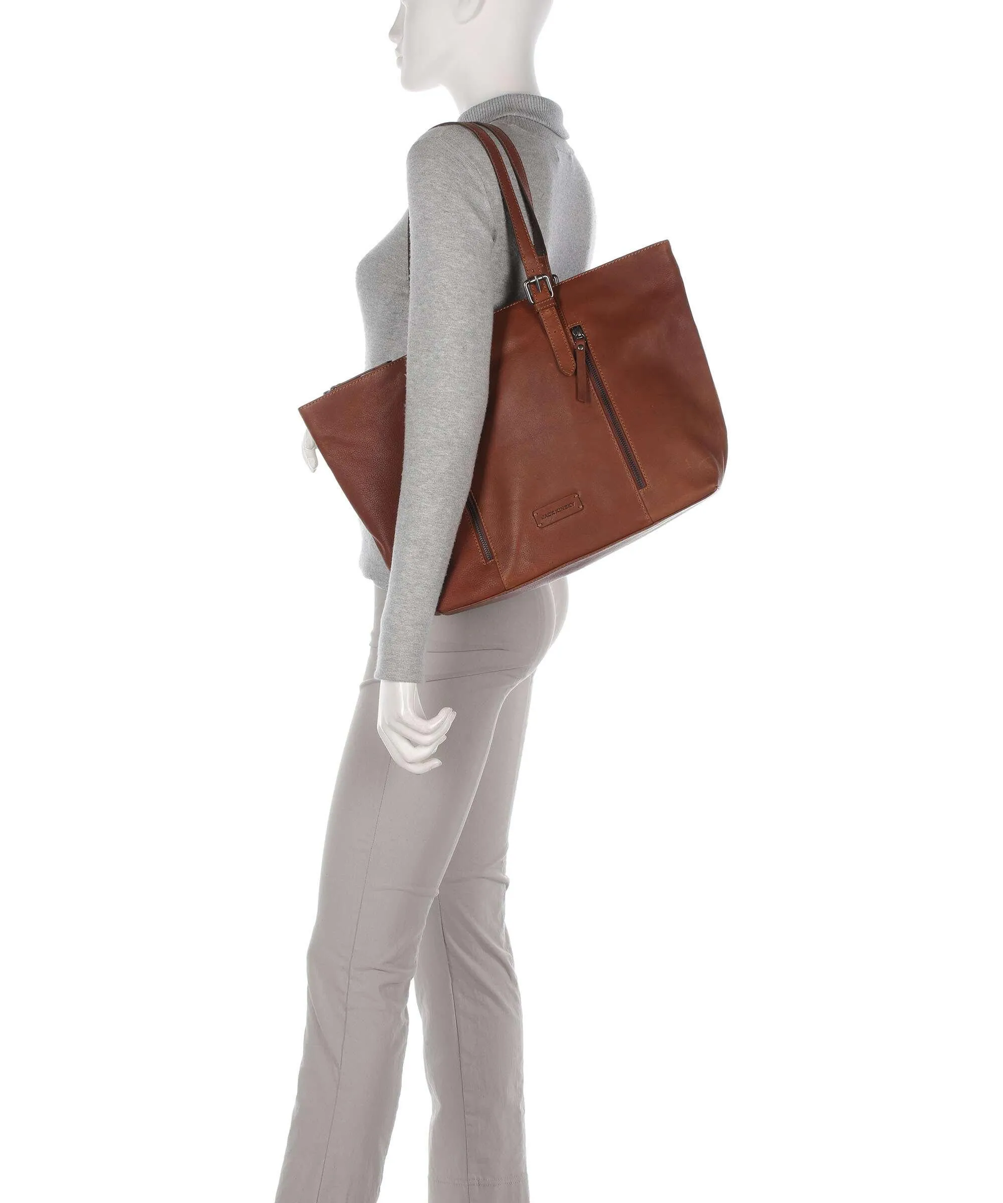  Jack Kinsky Montreal 25N Borsa shopper pelle granulata cognac  