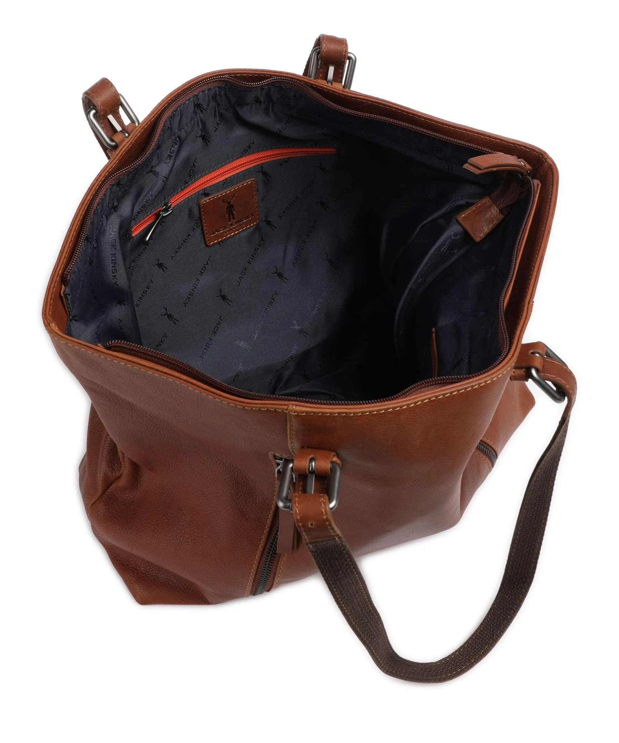  Jack Kinsky Montreal 25N Borsa shopper pelle granulata cognac  