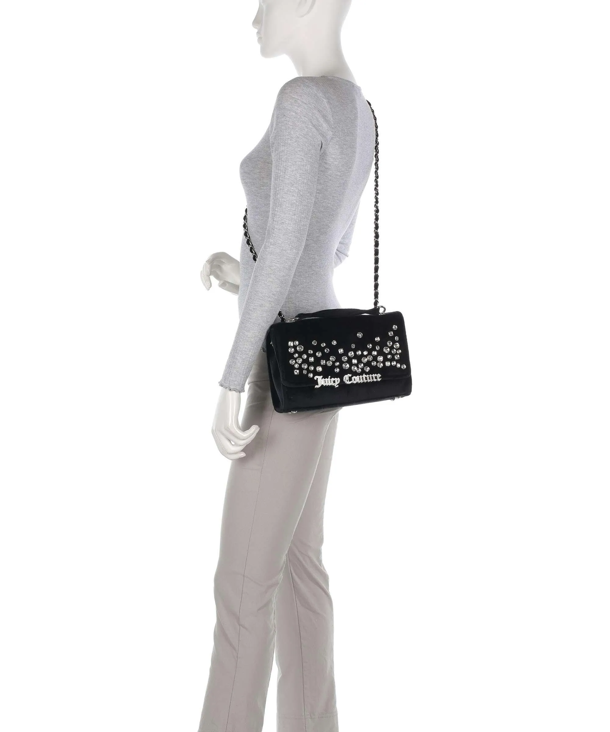  Juicy Couture Iris Borsa a spalla poliestere nero  