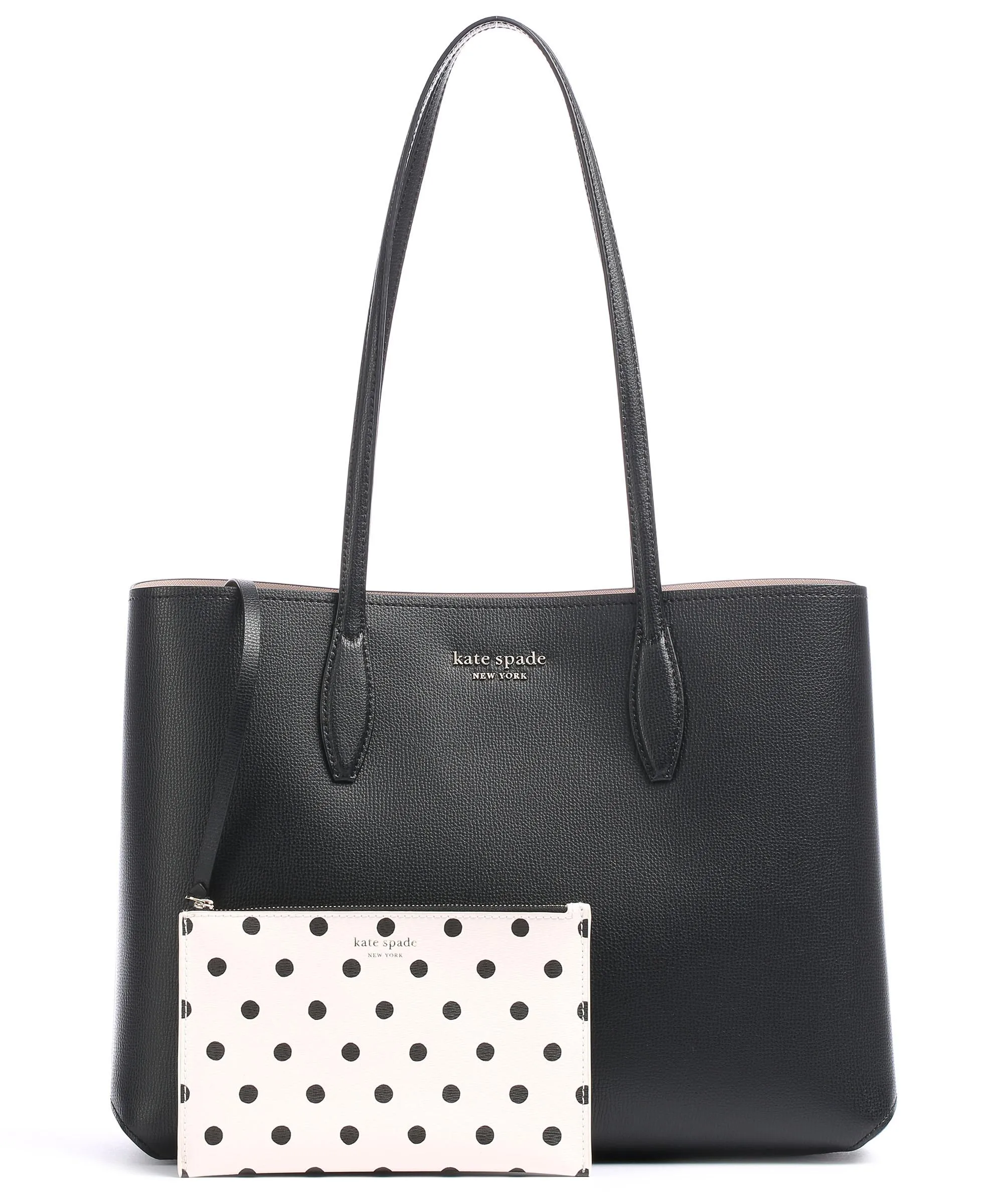  Kate Spade New York All Day Borsa shopper pelle granulata nero  
