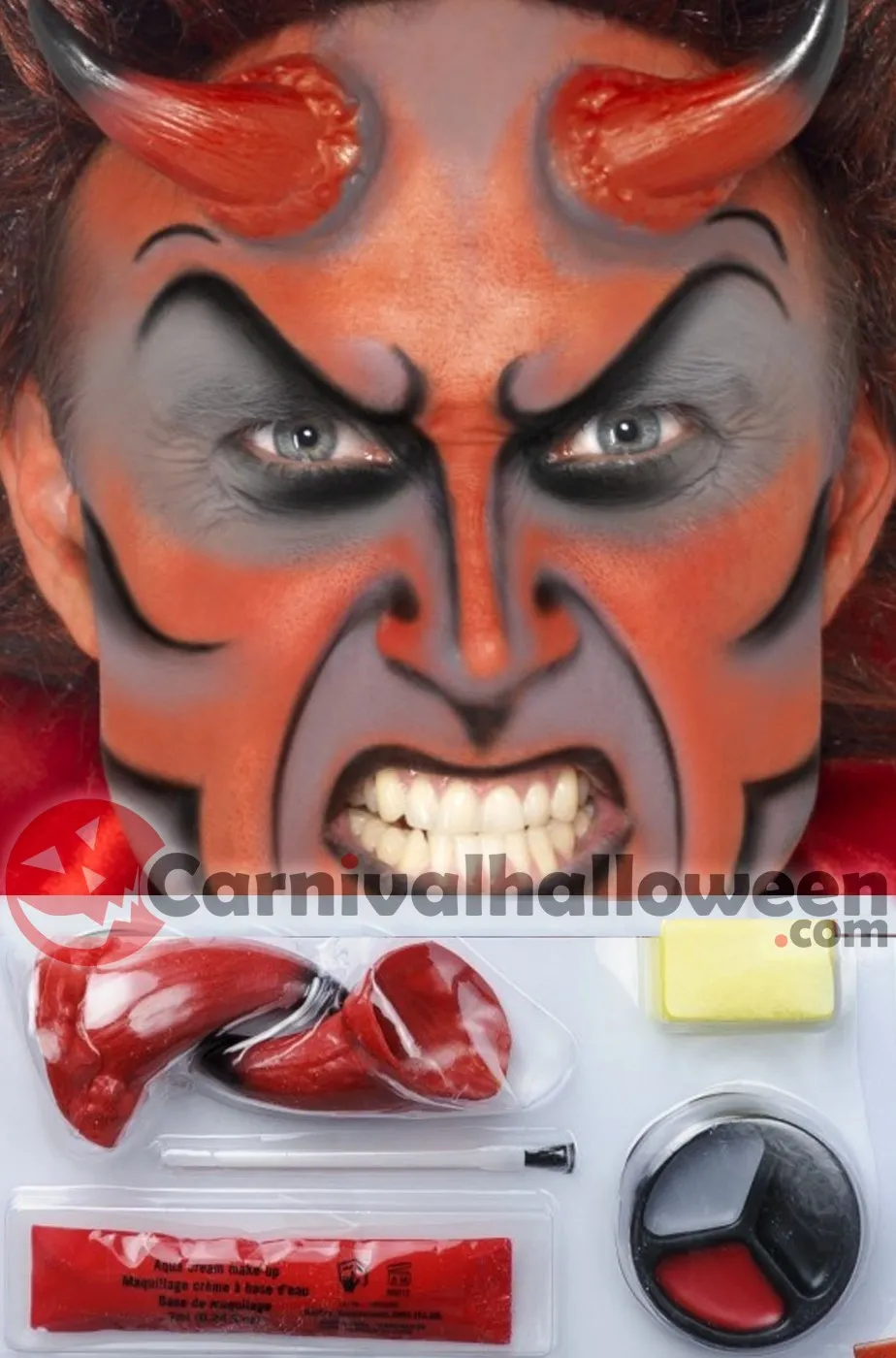 Kit Trucco Halloween da Diavolo o Diavolessa con corna