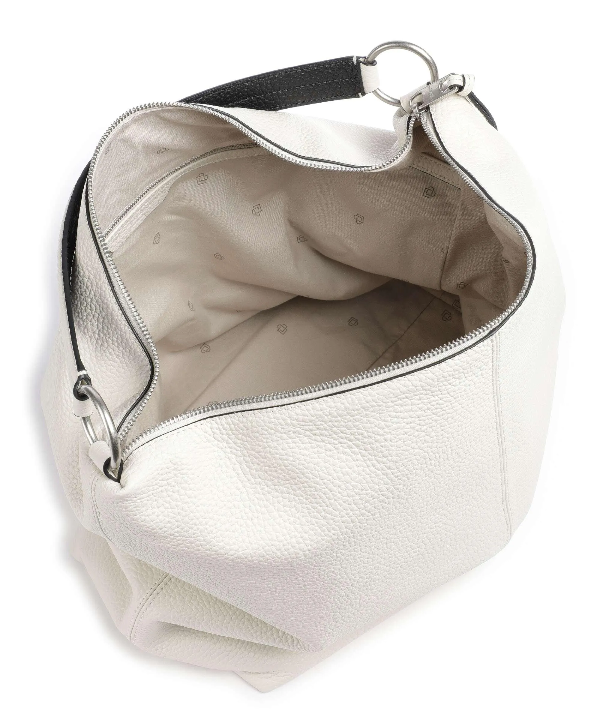  Liebeskind Aissa Heavy Pebble L Borsa hobo pelle granulata avorio  