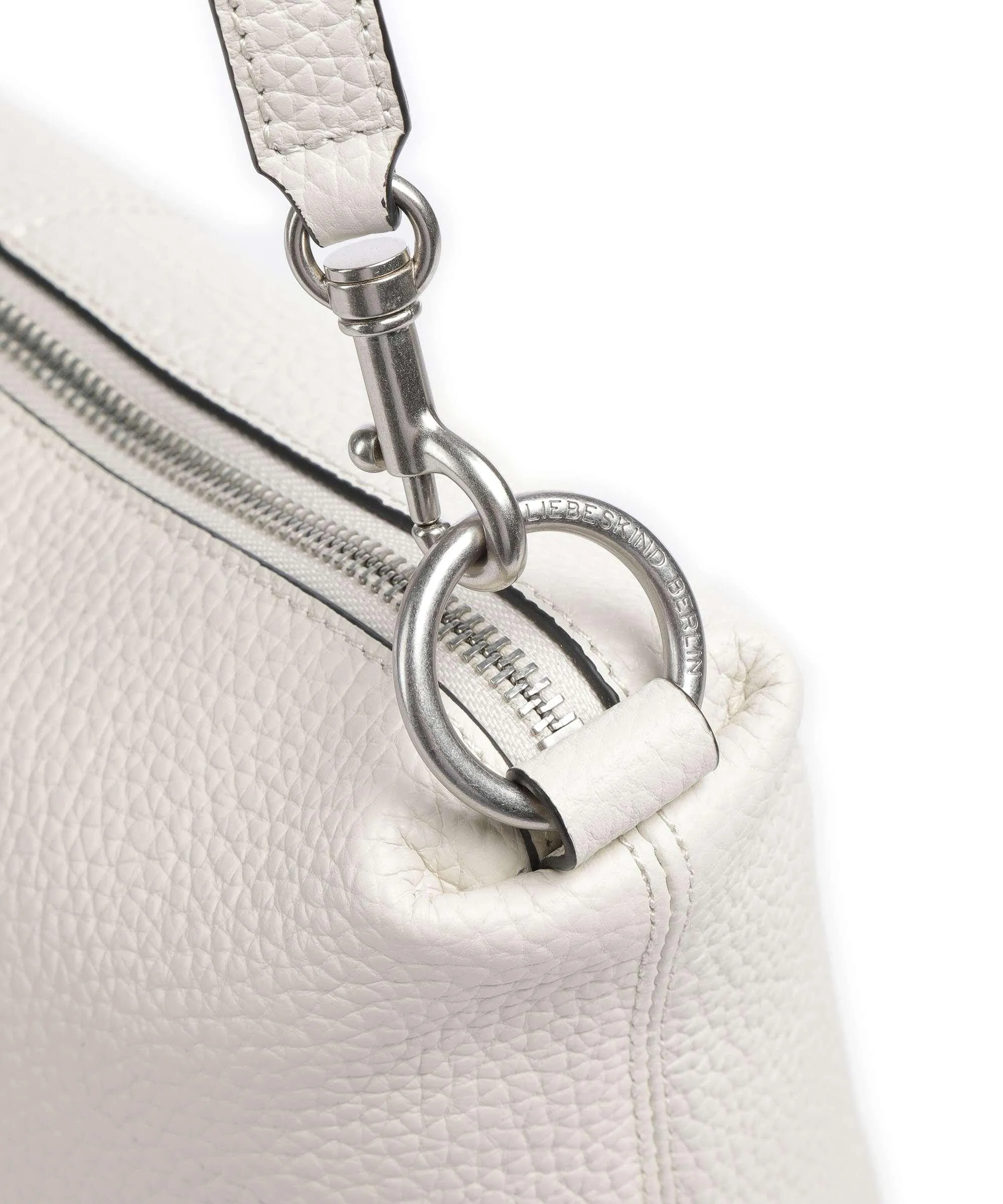  Liebeskind Aissa Heavy Pebble S Borsa hobo pelle granulata avorio  