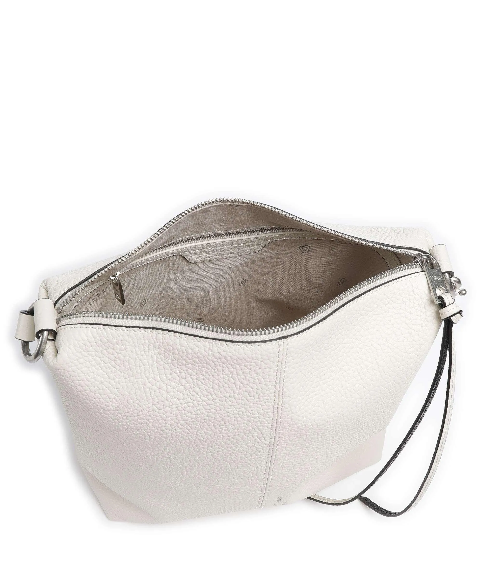  Liebeskind Aissa Heavy Pebble S Borsa hobo pelle granulata avorio  