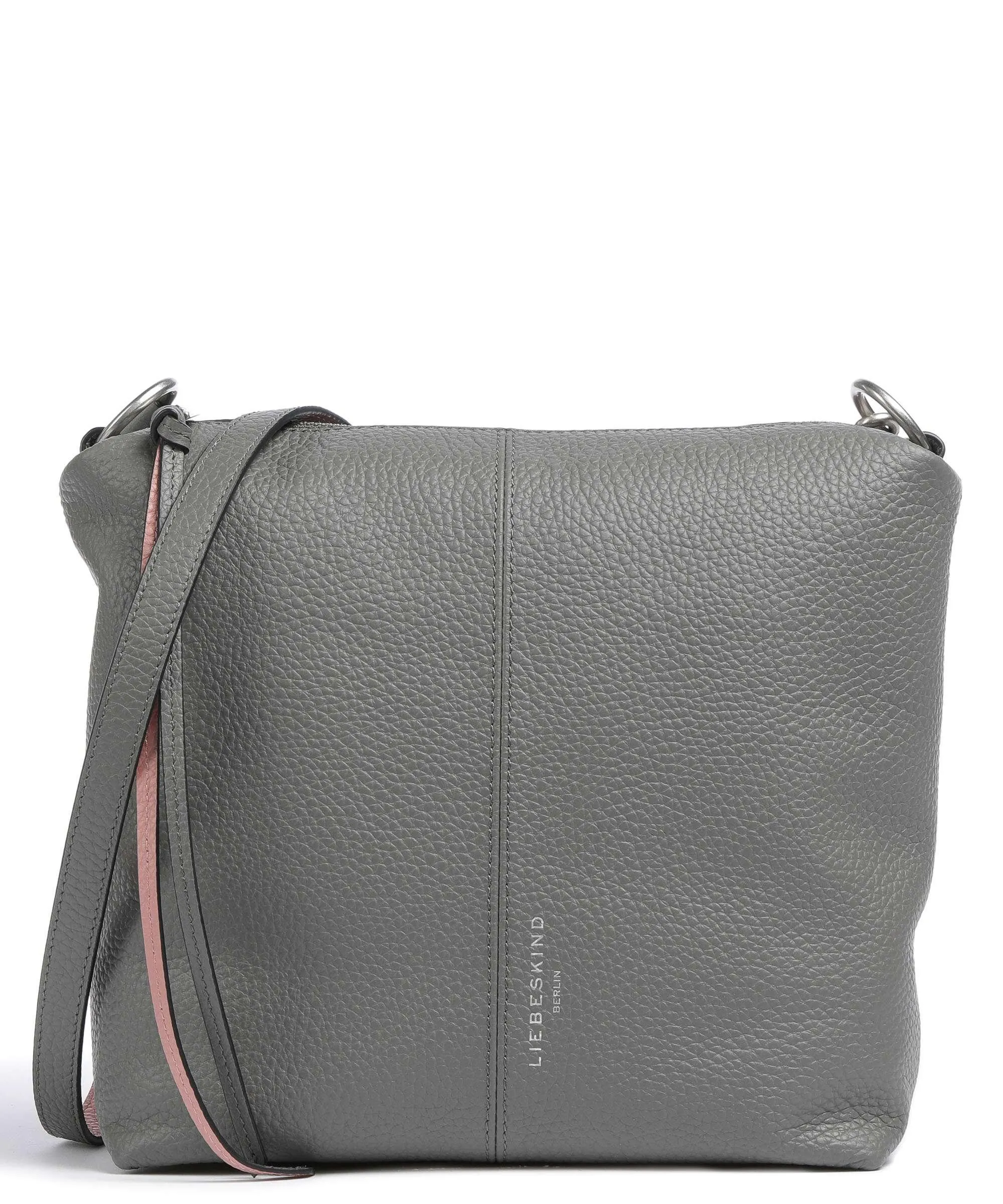  Liebeskind Aissa Heavy Pebble S Borsa hobo pelle granulata grigio scuro  