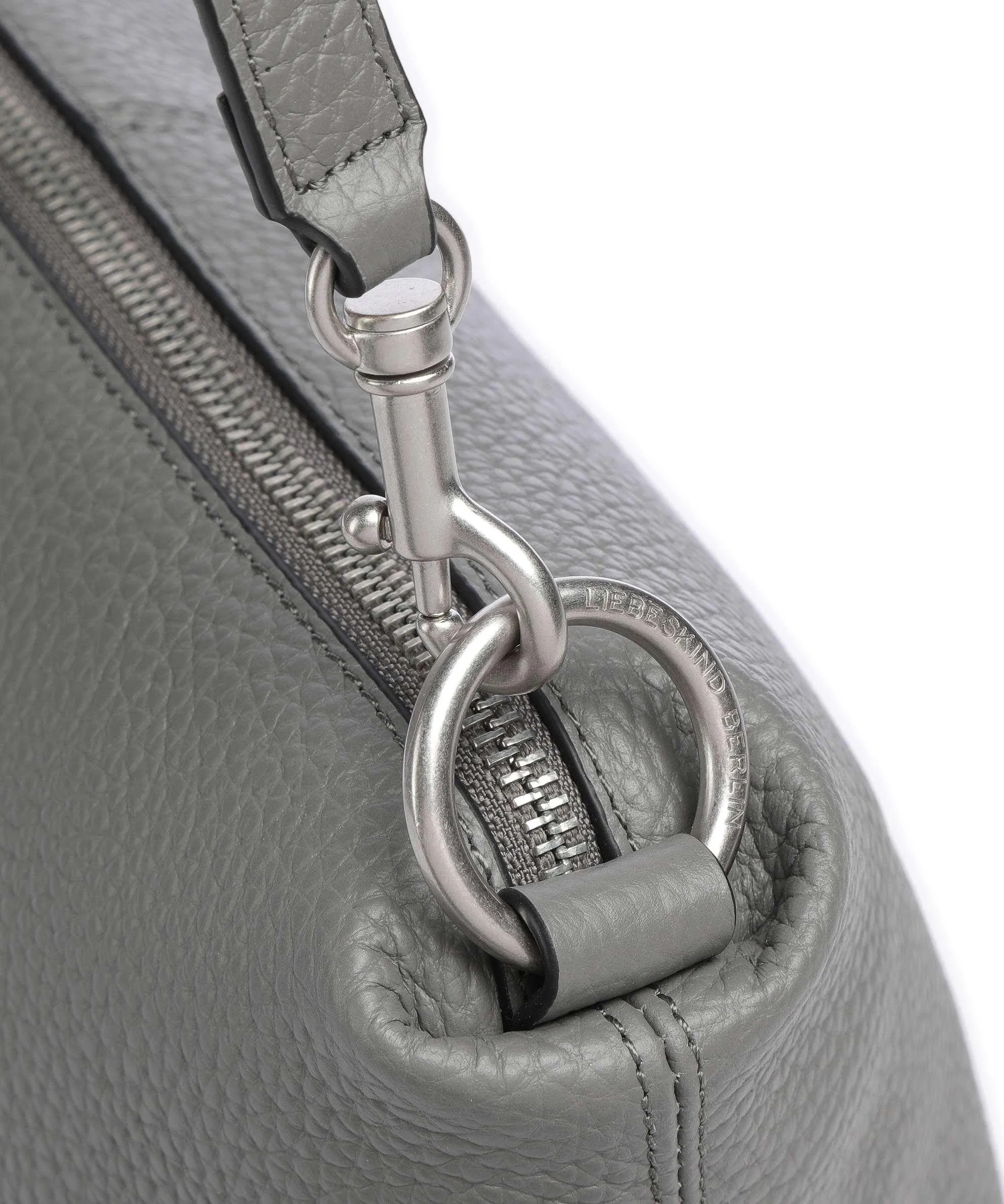  Liebeskind Aissa Heavy Pebble S Borsa hobo pelle granulata grigio scuro  