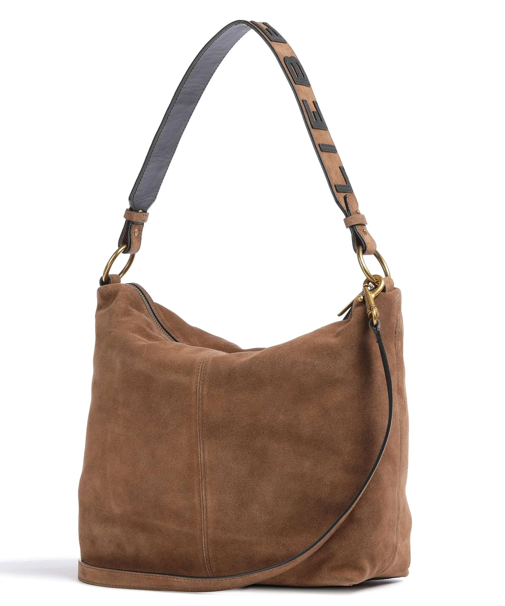  Liebeskind Aissa Hydro Suede M Borsa hobo pelle ruvida marrone  