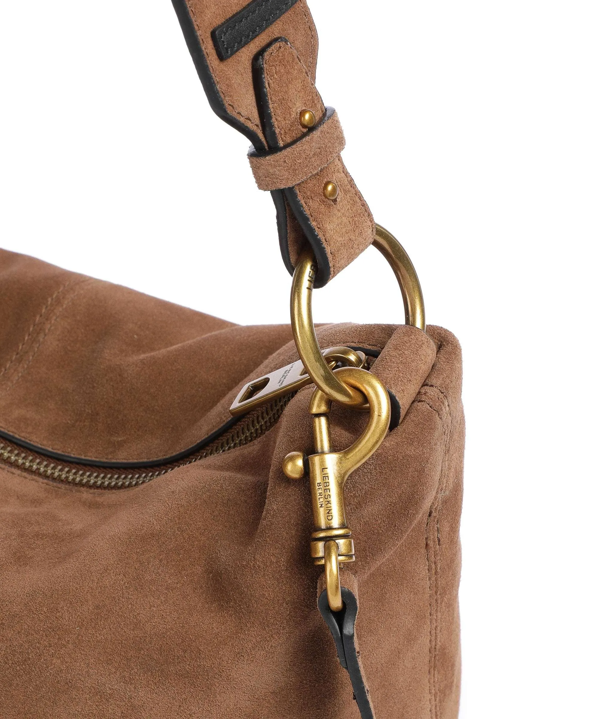  Liebeskind Aissa Hydro Suede M Borsa hobo pelle ruvida marrone  