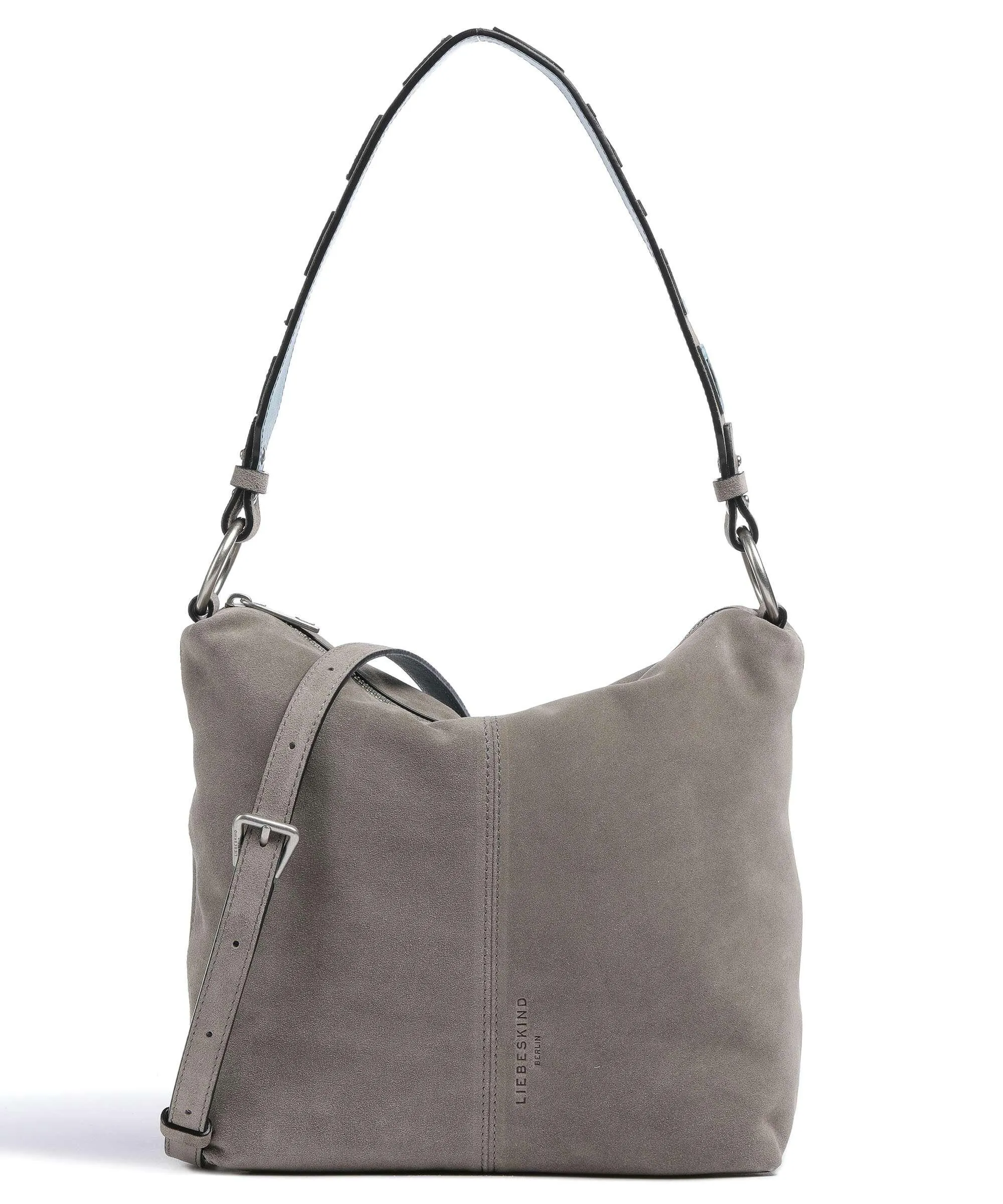  Liebeskind Aissa Hydro Suede S Borsa hobo pelle ruvida grigio  