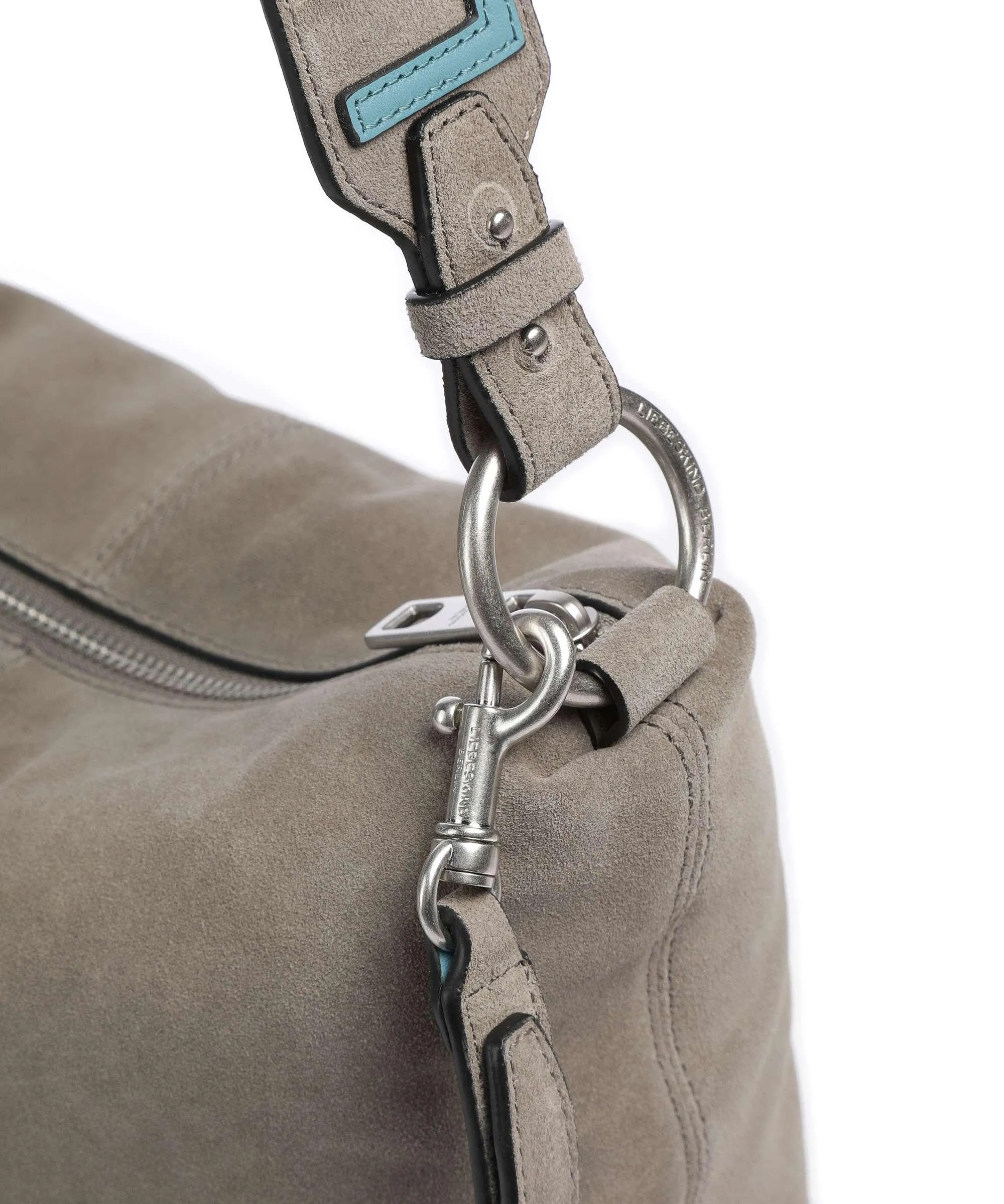  Liebeskind Aissa Hydro Suede S Borsa hobo pelle ruvida grigio  