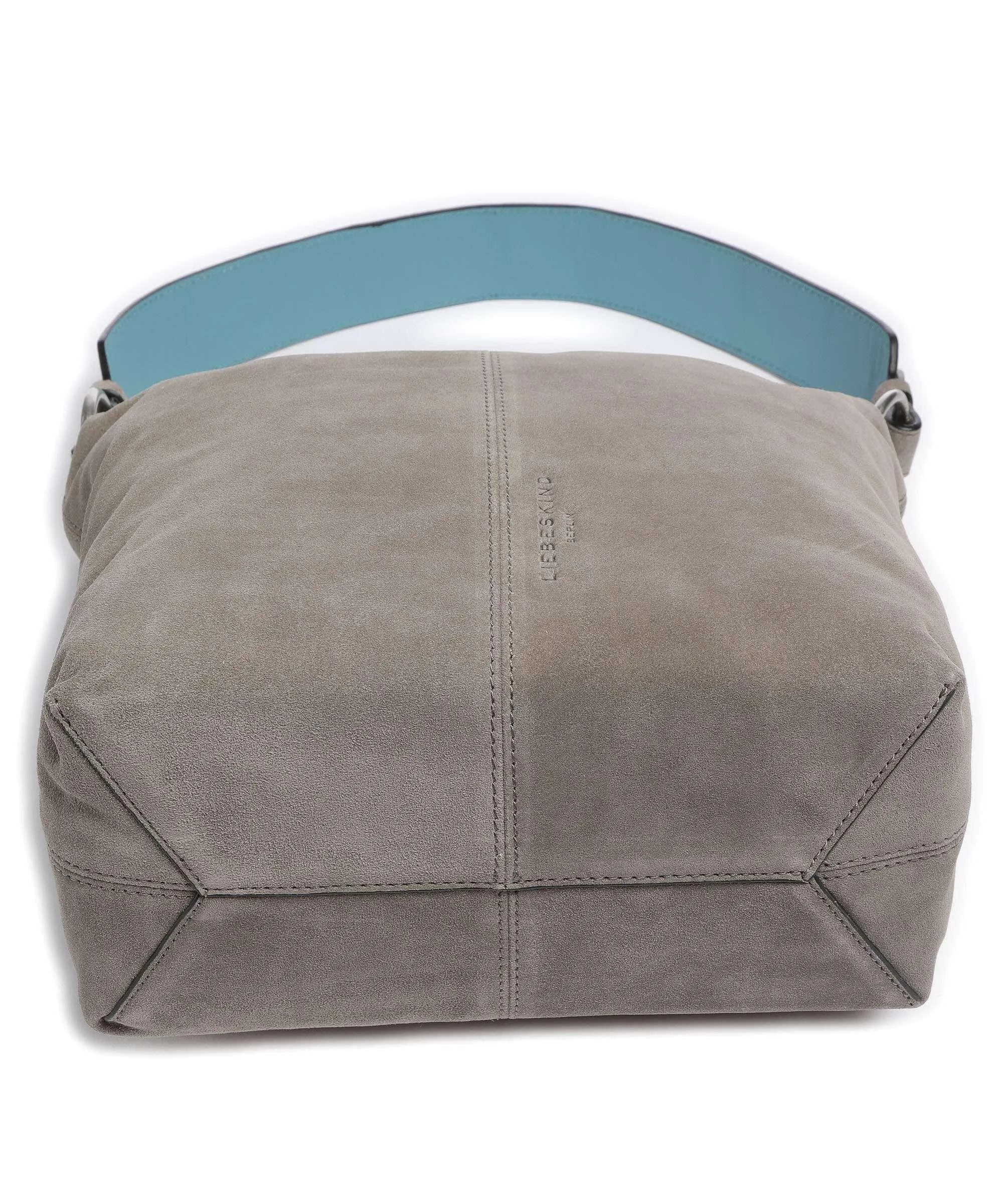  Liebeskind Aissa Hydro Suede S Borsa hobo pelle ruvida grigio  