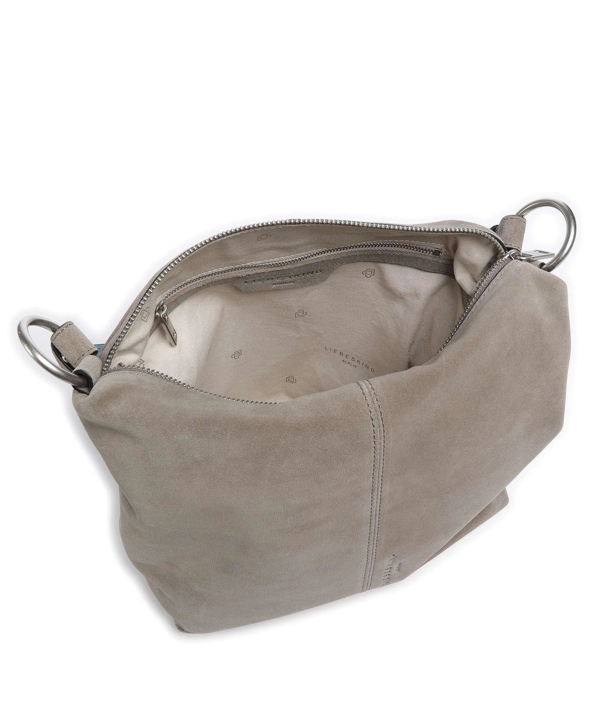  Liebeskind Aissa Hydro Suede S Borsa hobo pelle ruvida grigio  