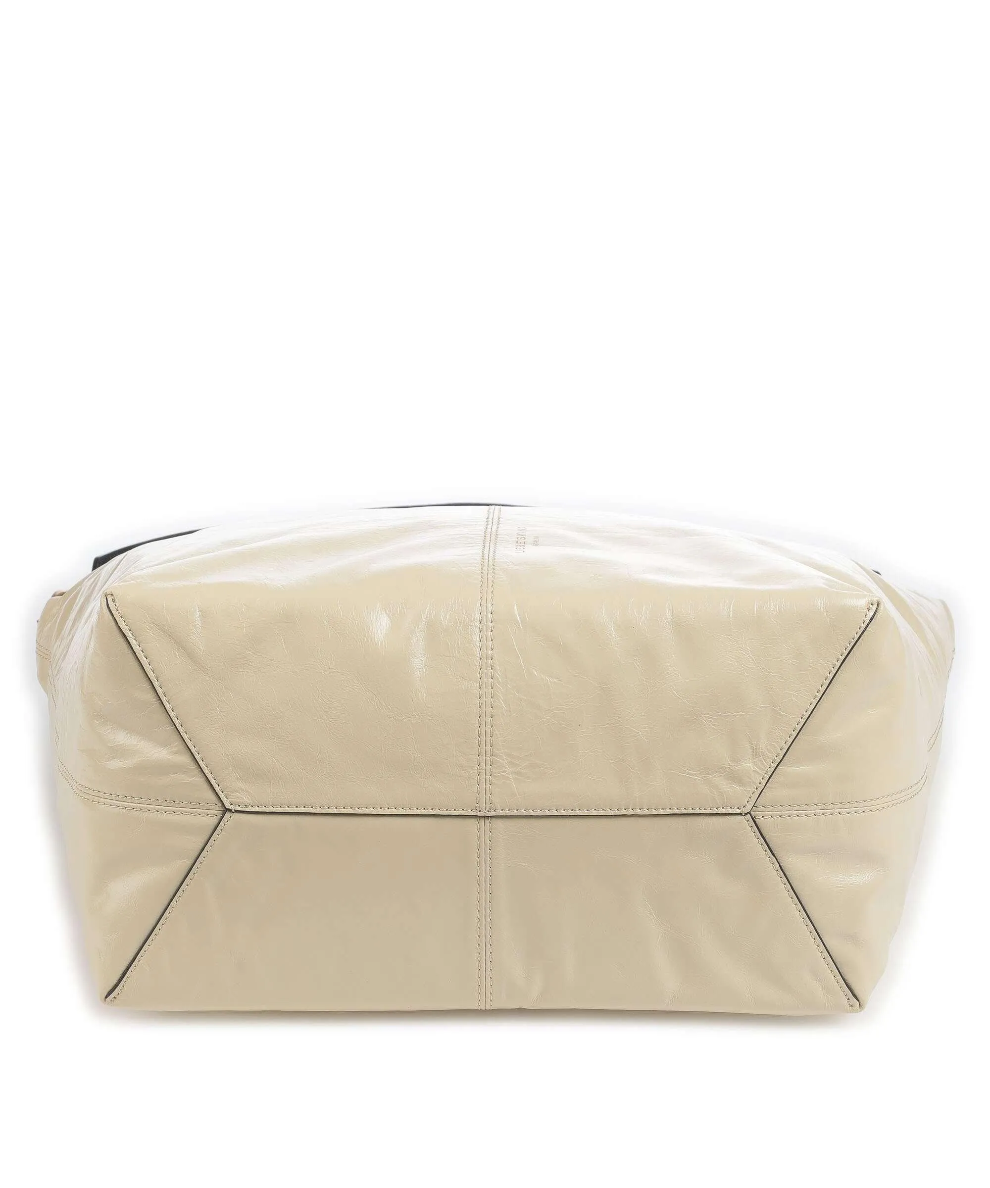  Liebeskind Aissa Paper Touch Crinkle L Borsa hobo pelle a grana fine avorio  