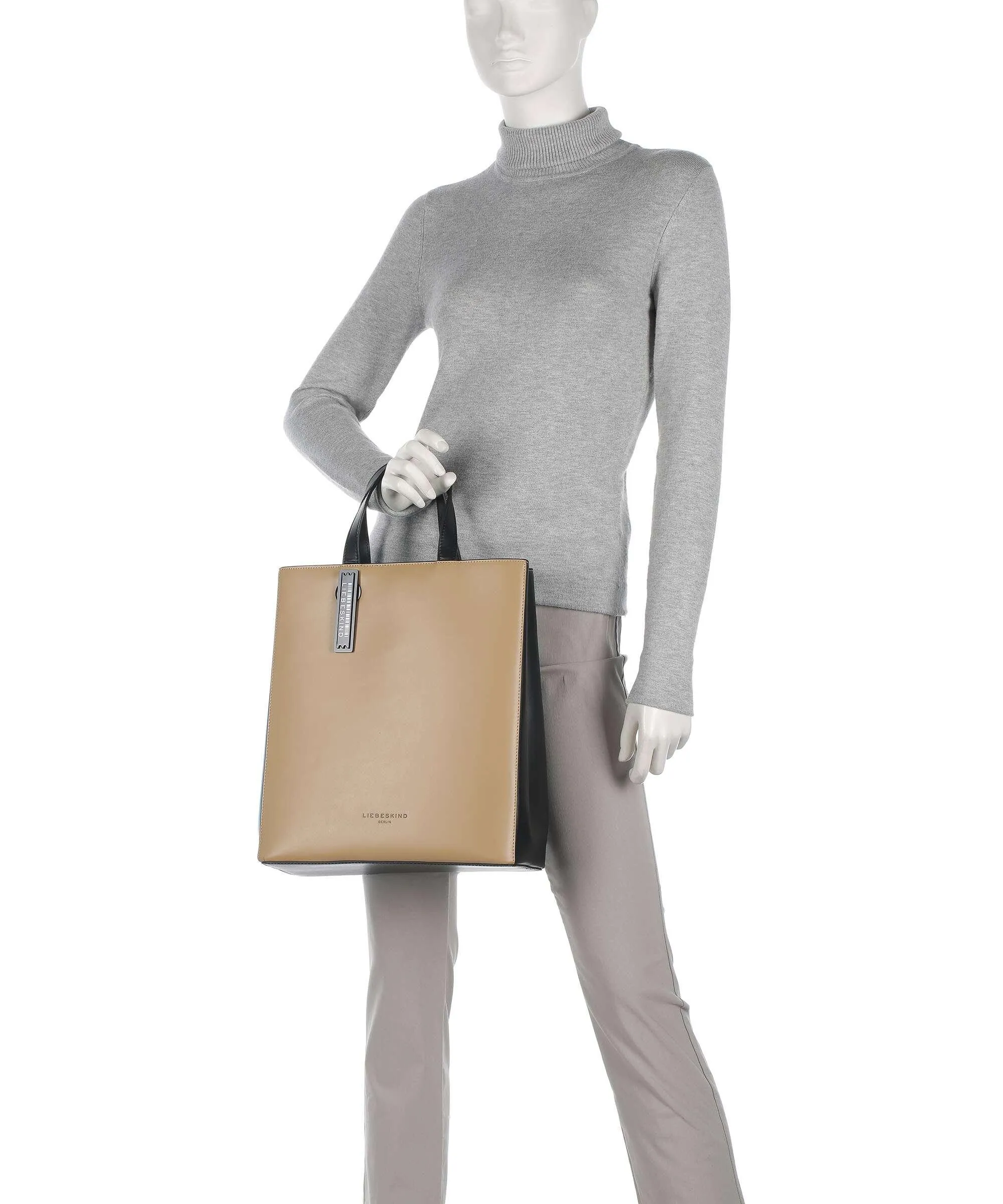  Liebeskind Paper Bag Animation M Borsa a mano pelle liscia multicolore  