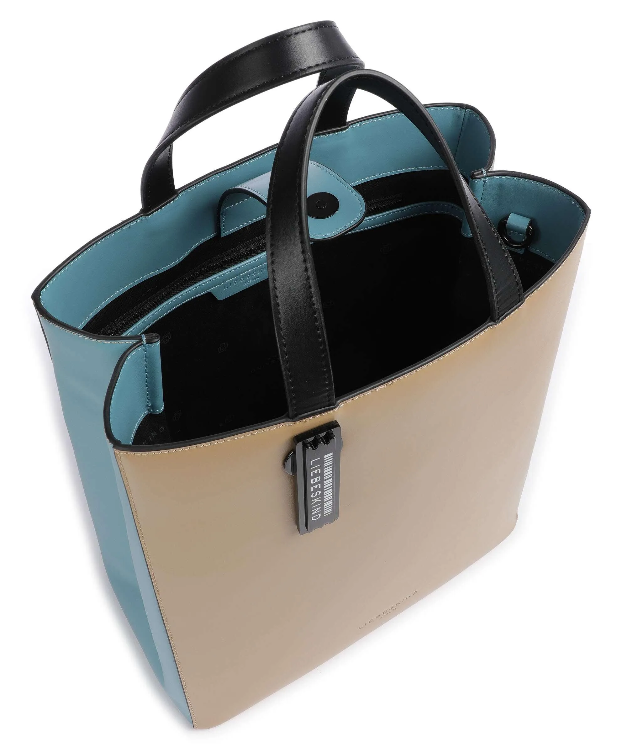  Liebeskind Paper Bag Animation M Borsa a mano pelle liscia multicolore  