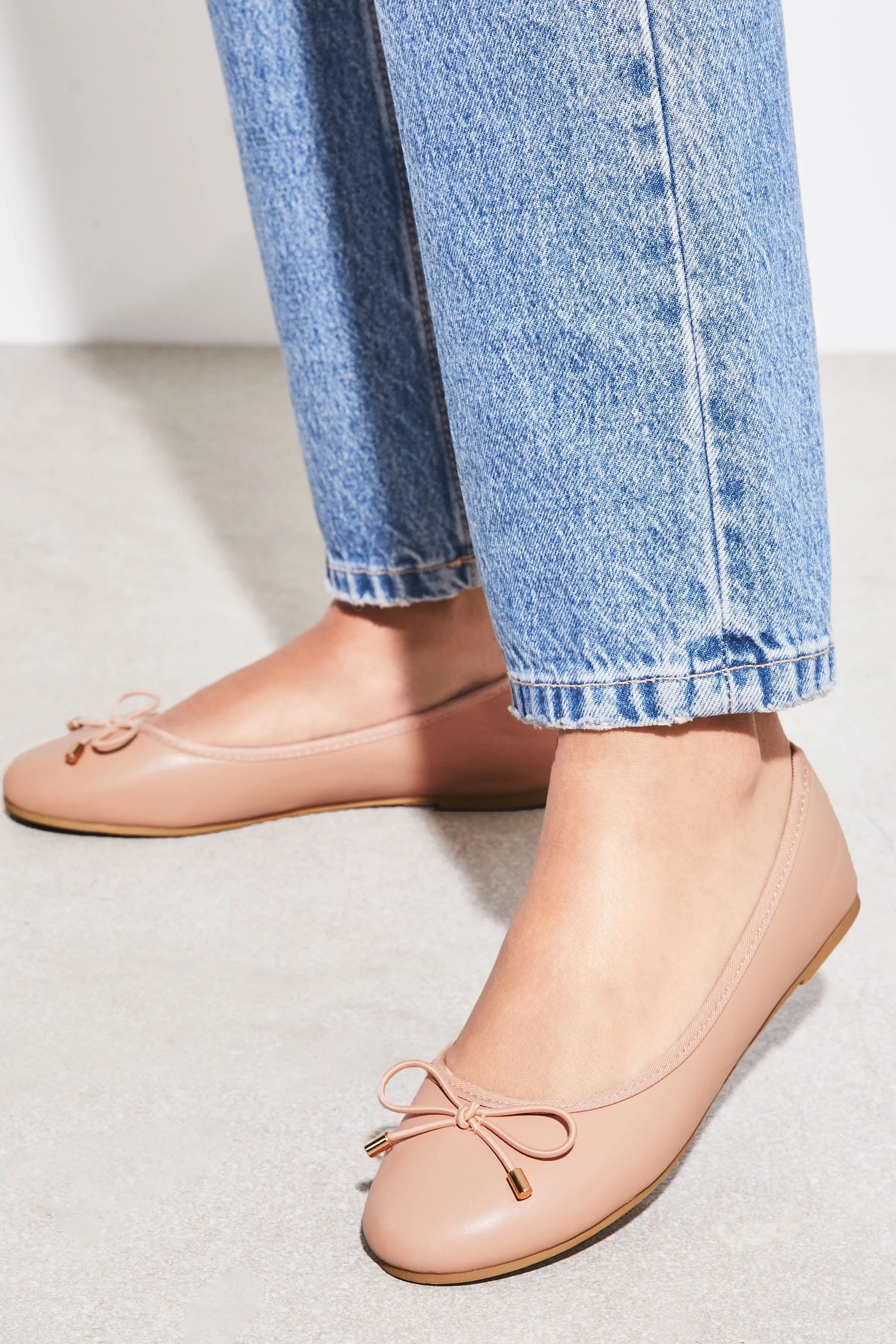 Lipsy - Ballerine Fiocco in pelle sintetica in metallo