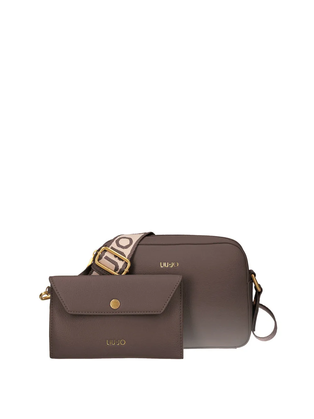 Liu Jo Borsa a Tracolla Ecs M Camera Case Donna Mod. AF4204E0031 X0582 Brown Stone Met