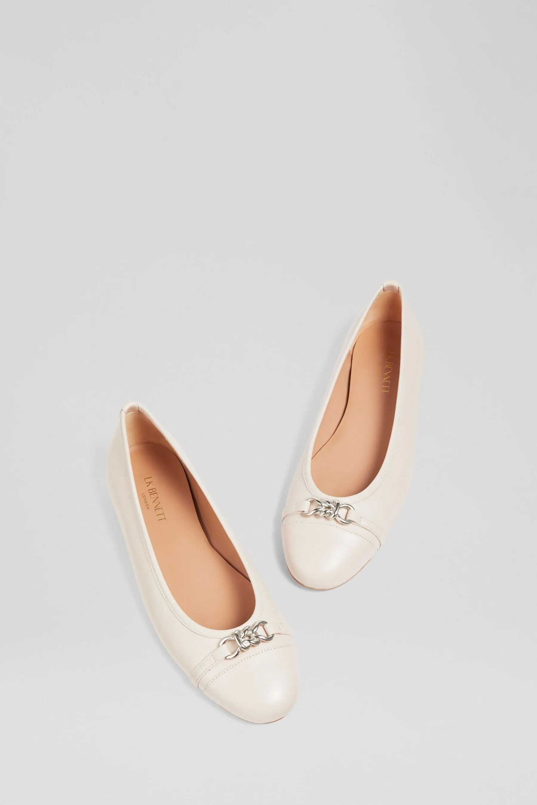 LK Bennett écru - Brielle - Ballerine Scarpe basse con incrocio sul bordo