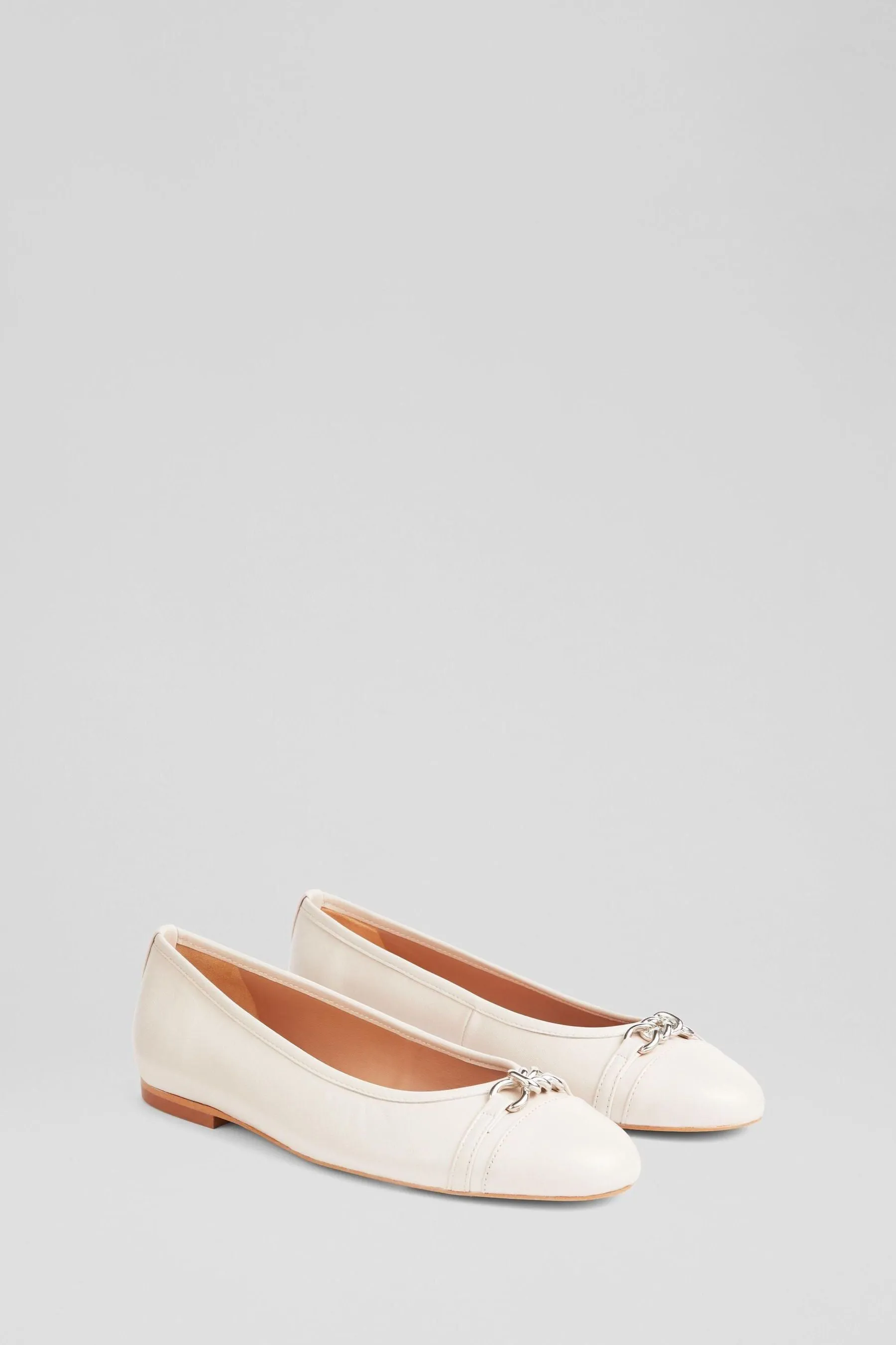 LK Bennett écru - Brielle - Ballerine Scarpe basse con incrocio sul bordo