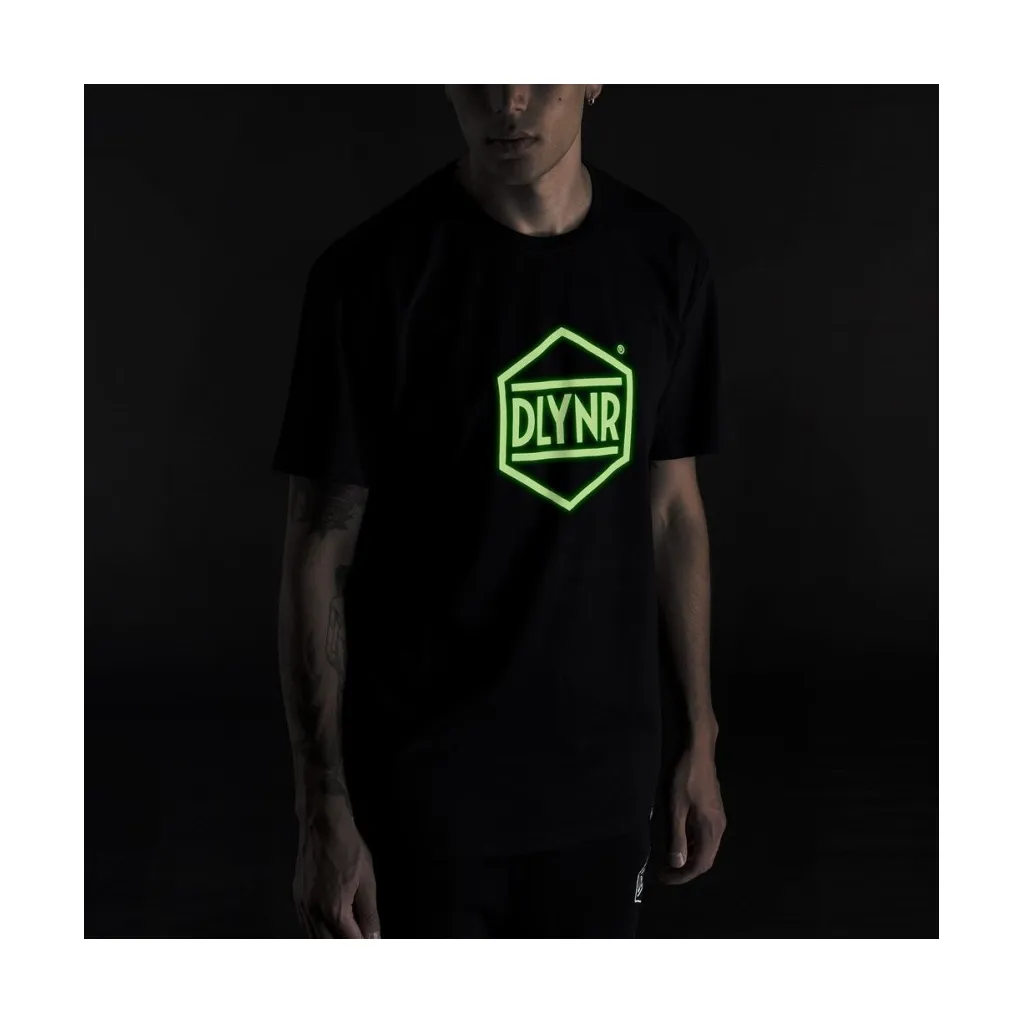 MAGLIETTA HEXAGON GLOW IN THE DARK NERO/GRIGIO