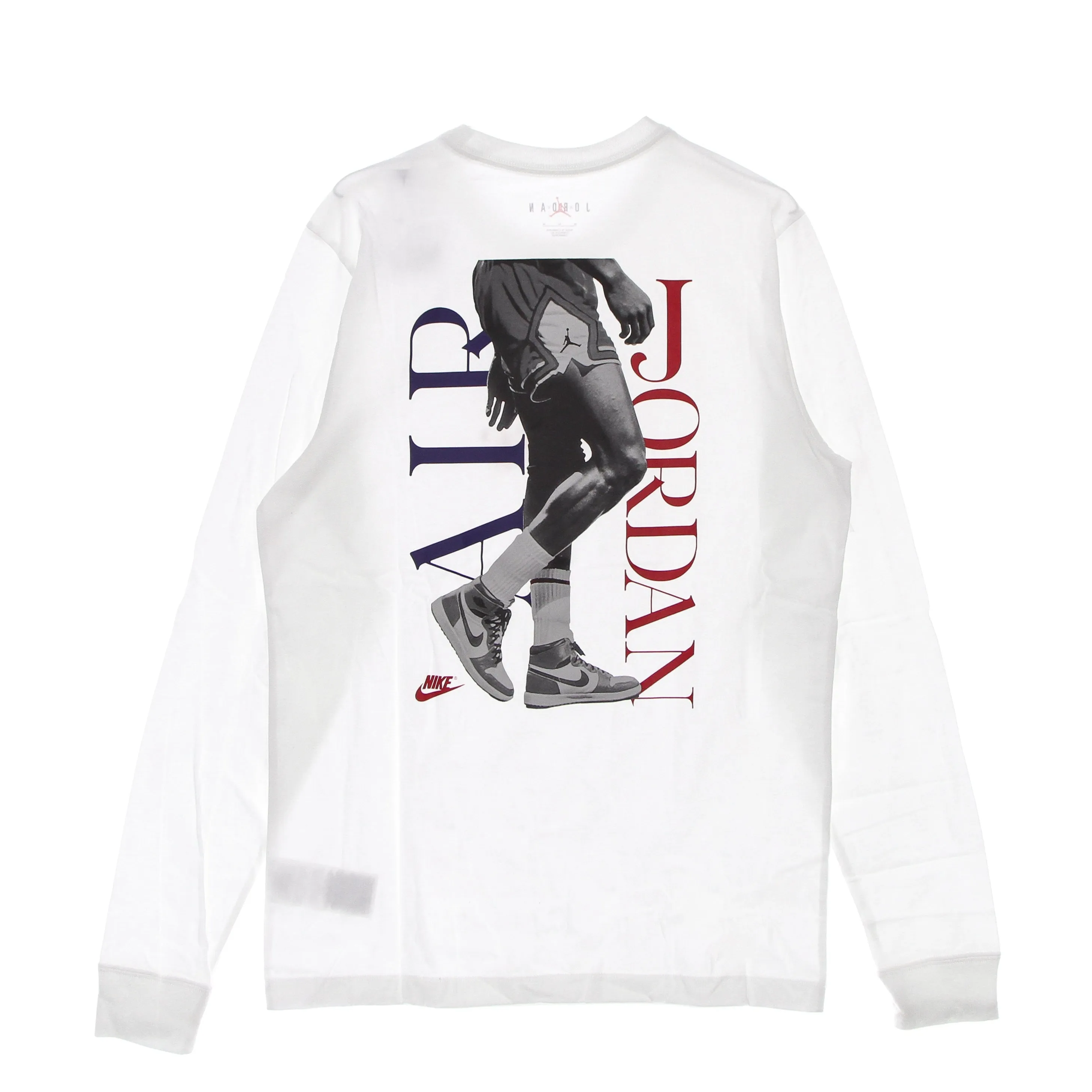 Maglietta Manica Lunga Uomo Sport Dna Grafic L/s Crew Tee White/mystic Hibiscus
