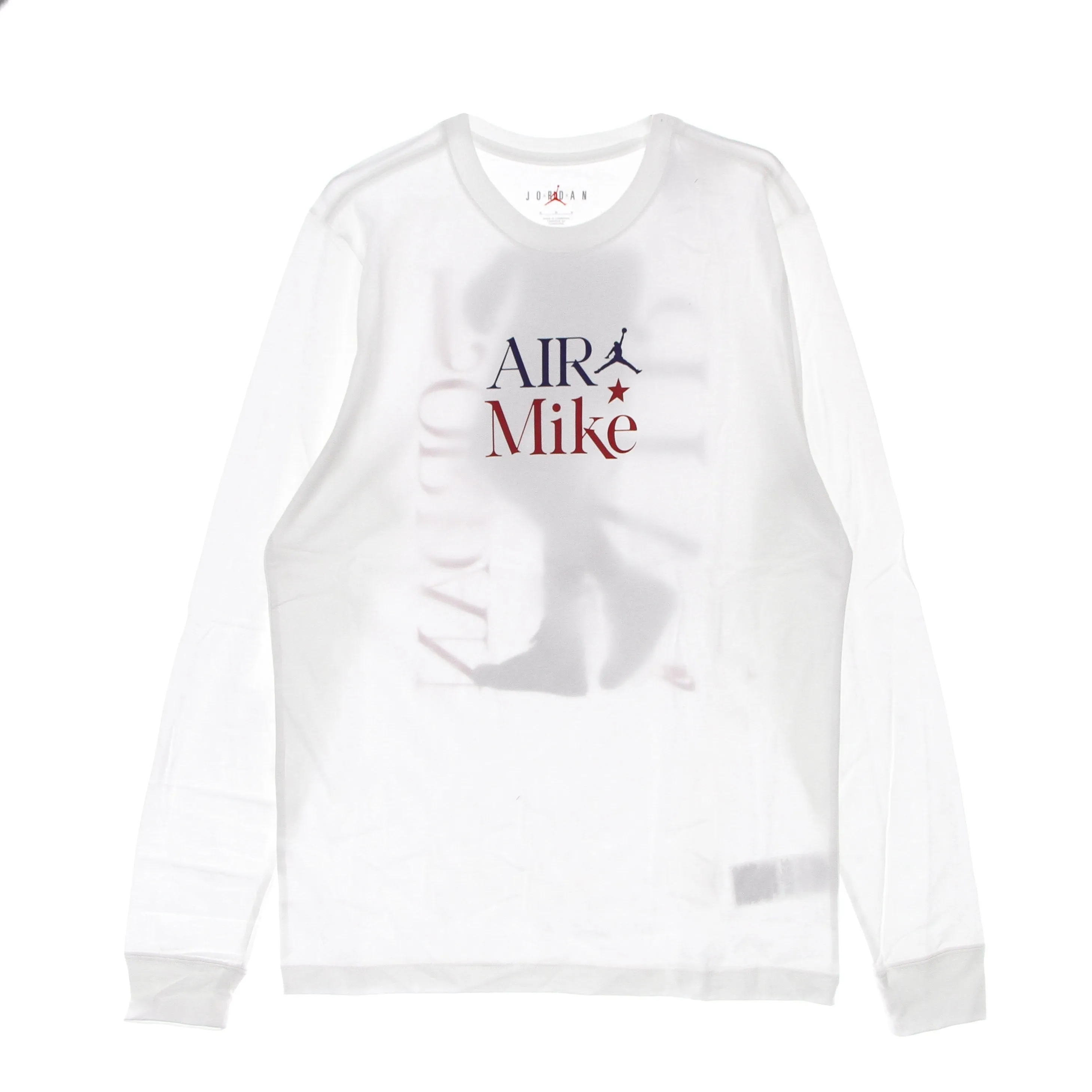 Maglietta Manica Lunga Uomo Sport Dna Grafic L/s Crew Tee White/mystic Hibiscus