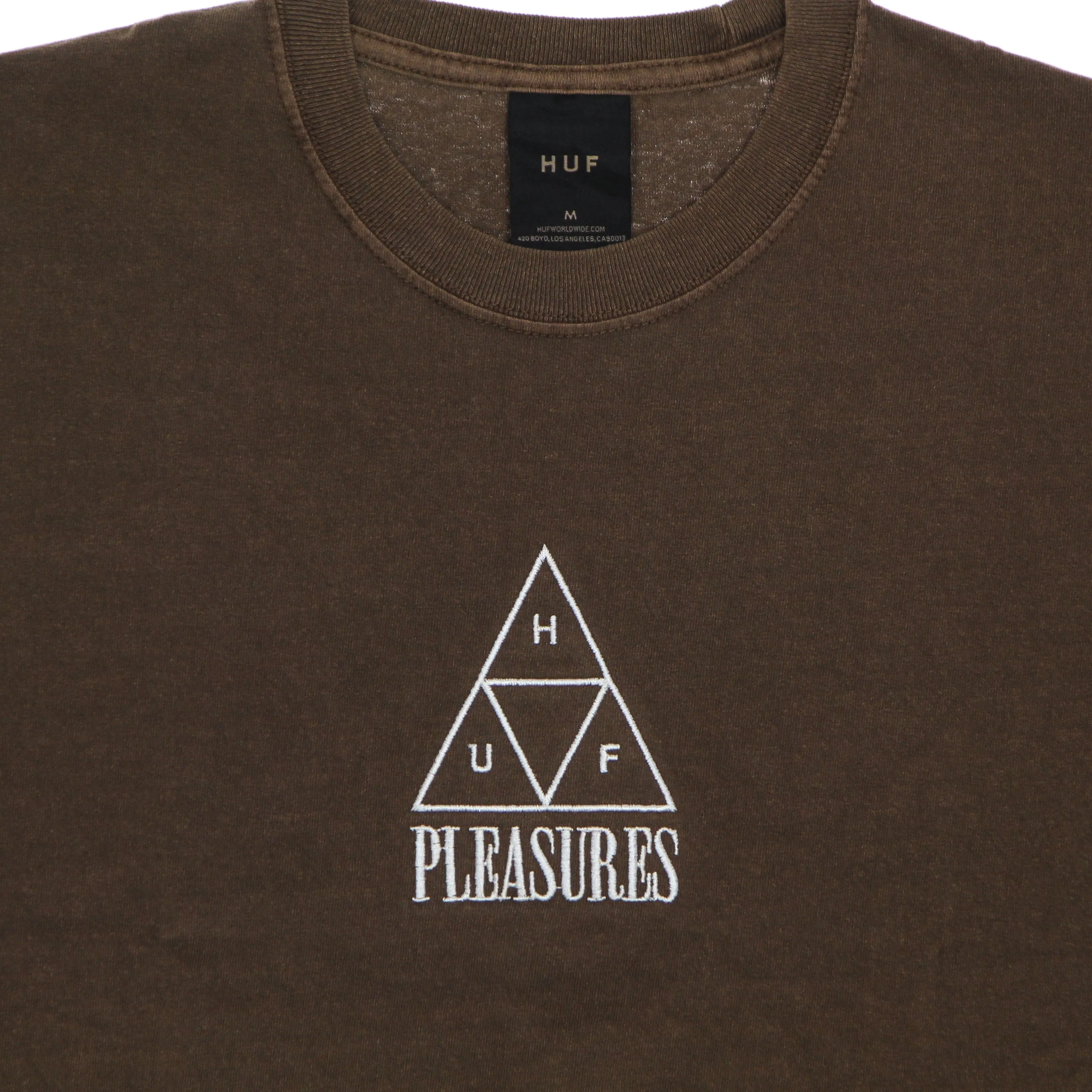 Maglietta Uomo Huf Dyed Tee X Pleasures Brown
