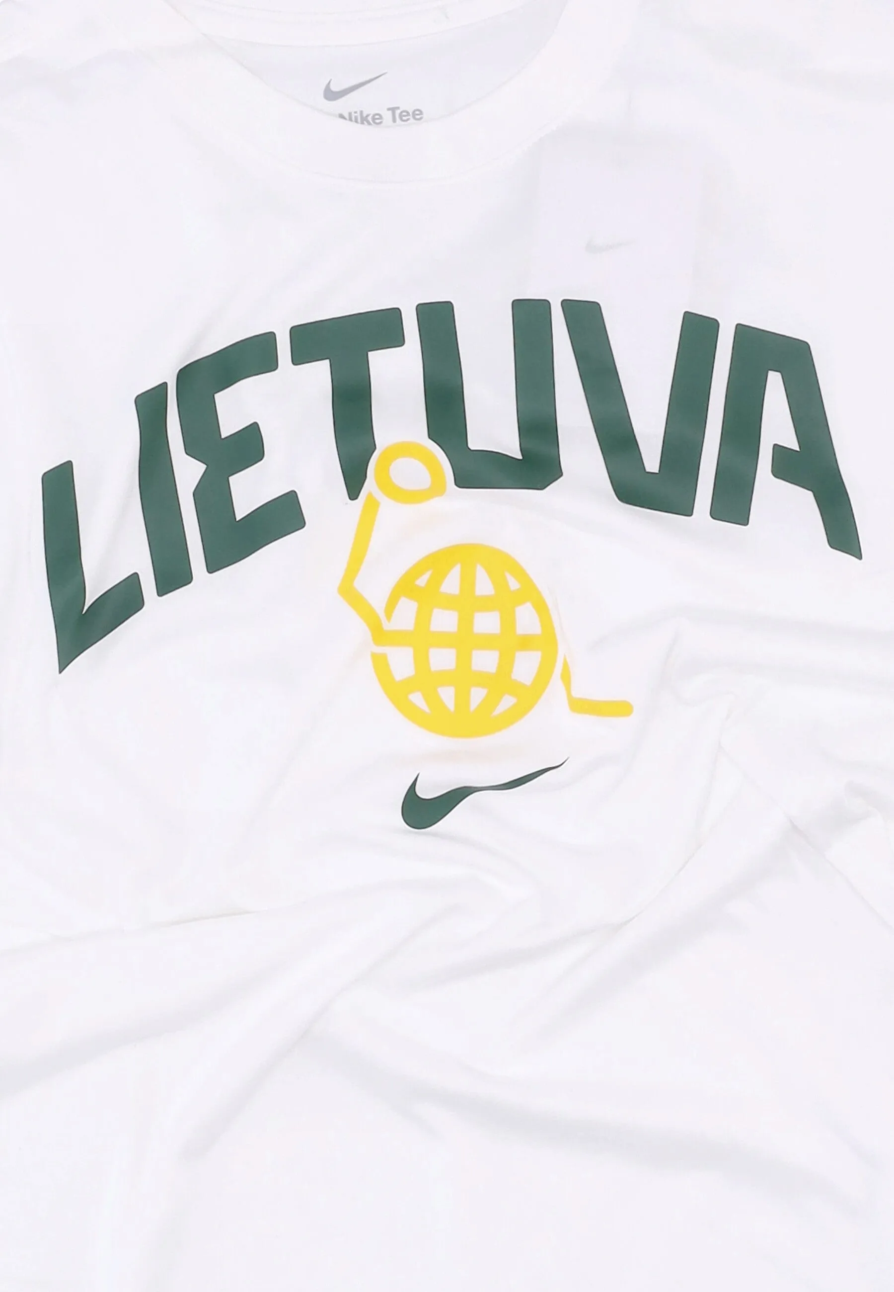 Maglietta Uomo Olympic 2024 Basketball Tee Team Lithuania White/white/tour Yellow/pine Green