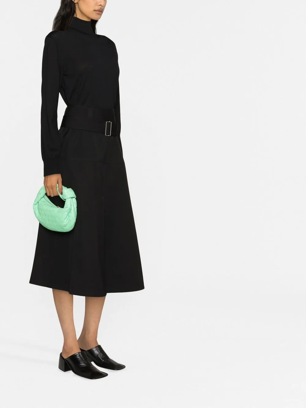 Maglione a collo alto in nero di Jil Sander - donna