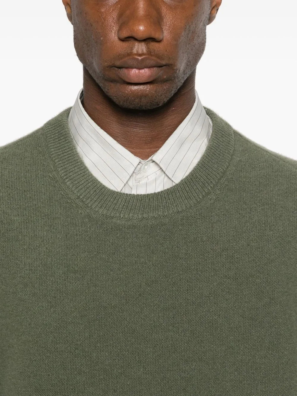 Maglione a girocollo in verde Lemaire - uomo