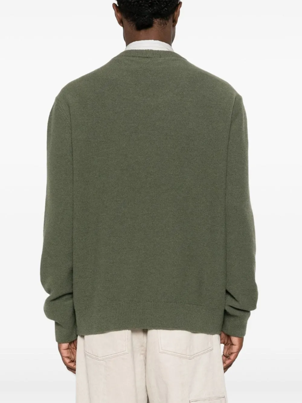 Maglione a girocollo in verde Lemaire - uomo
