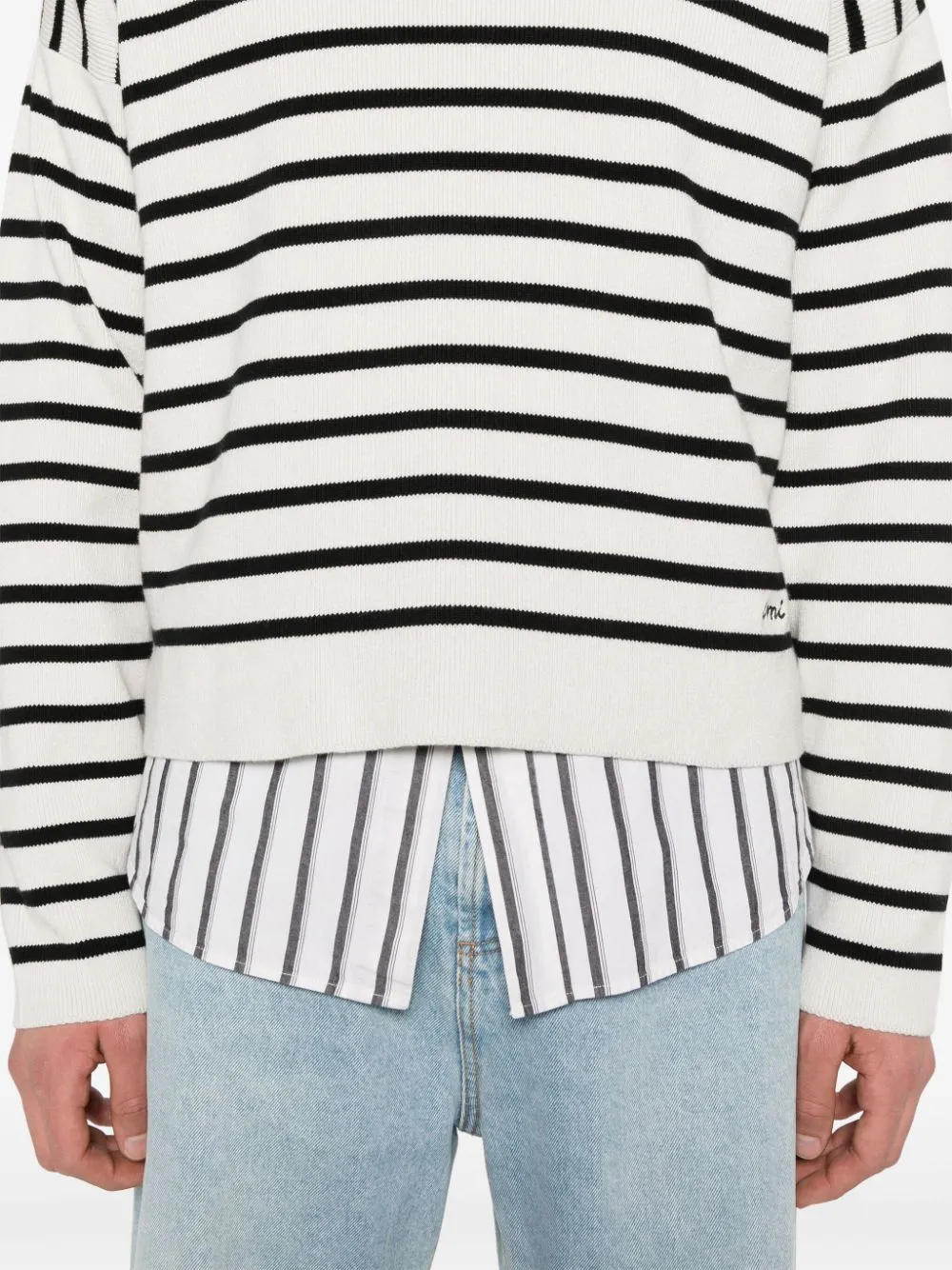 Maglione a righe in bianco e nero - unisex