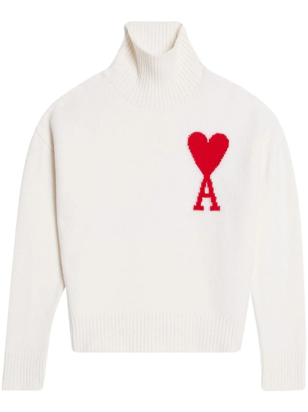 Maglione Ami de Coeur a collo alto in bianco - unisex