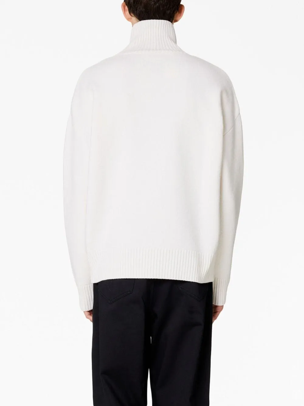Maglione Ami de Coeur a collo alto in bianco - unisex