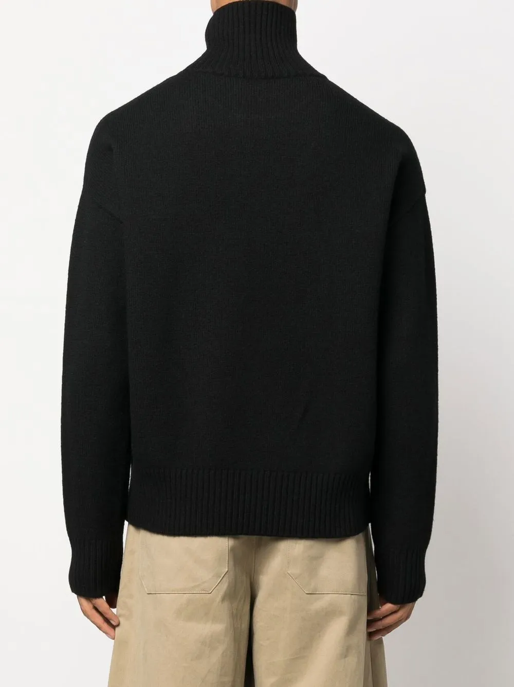 Maglione Ami de Coeur a collo alto in nero - unisex