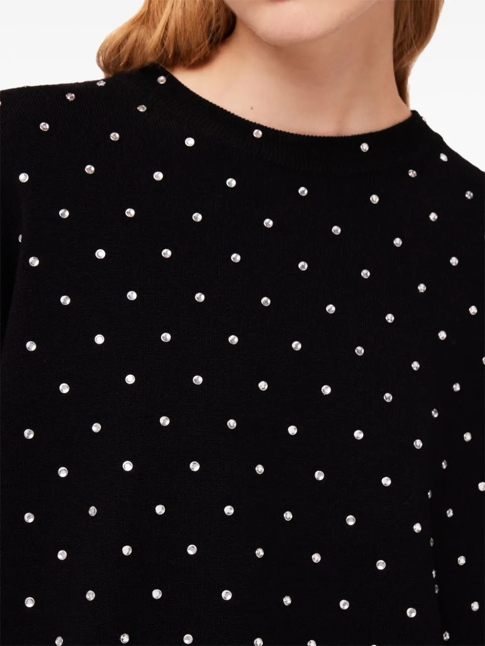 Maglione con cristalli in nero Rabanne - donna