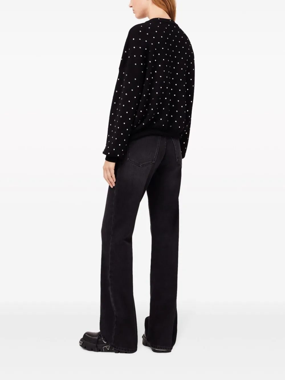 Maglione con cristalli in nero Rabanne - donna