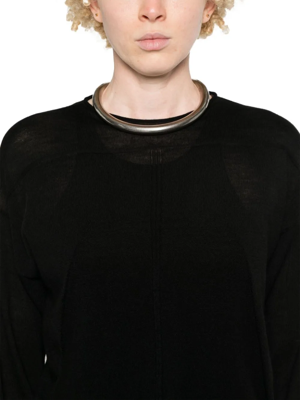 Maglione con cuciture in nero di Rick Owens - donna