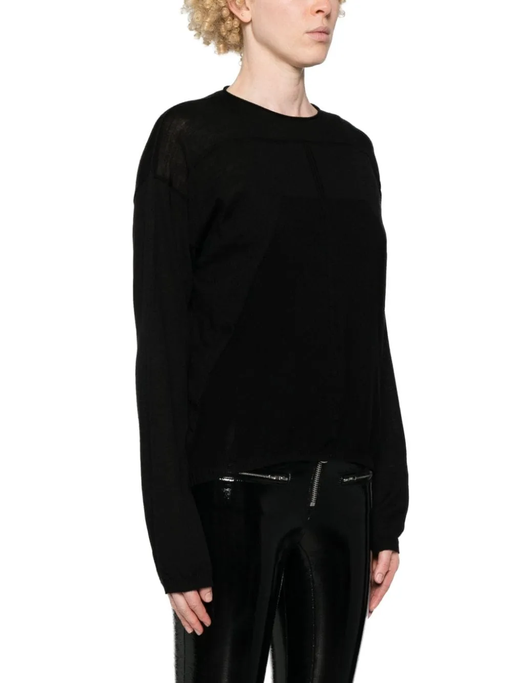 Maglione con cuciture in nero di Rick Owens - donna