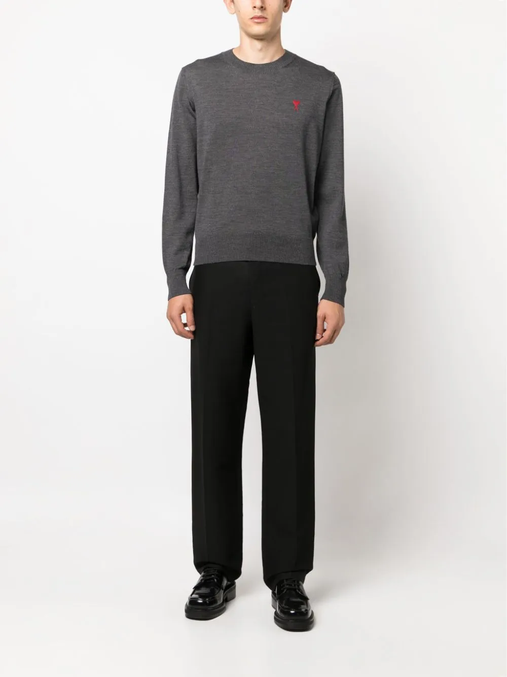 Maglione con ricamo in girgio - uomo