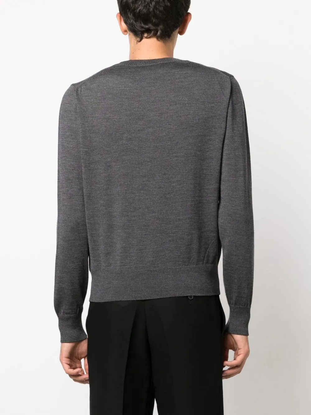 Maglione con ricamo in girgio - uomo