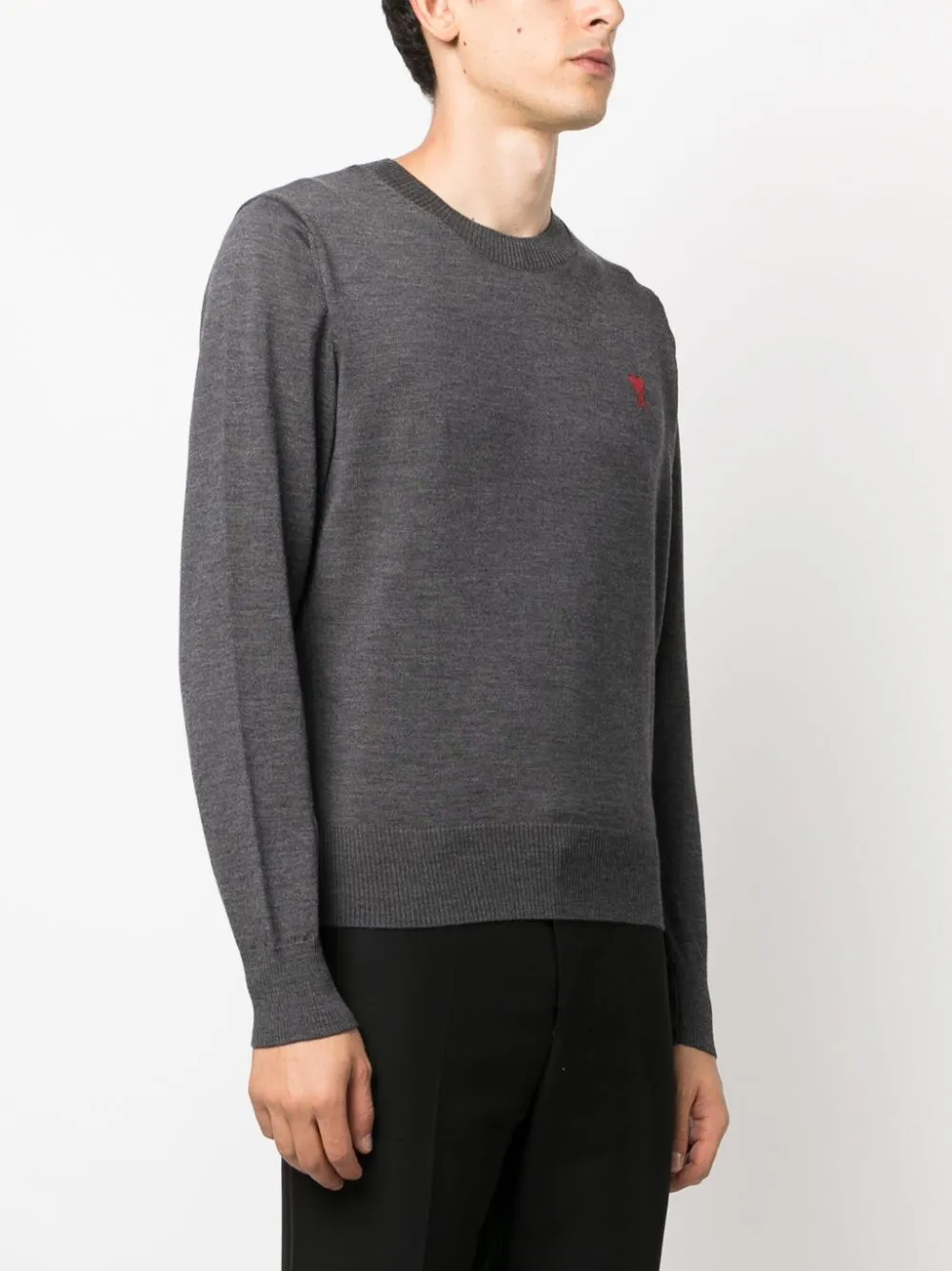 Maglione con ricamo in girgio - uomo
