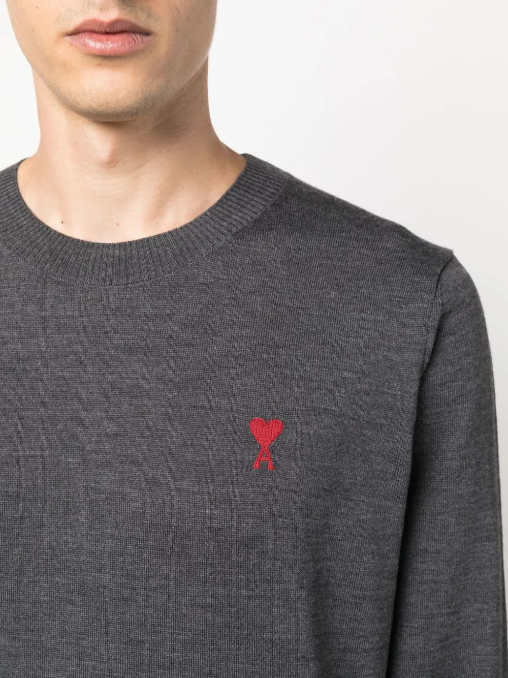 Maglione con ricamo in girgio - uomo